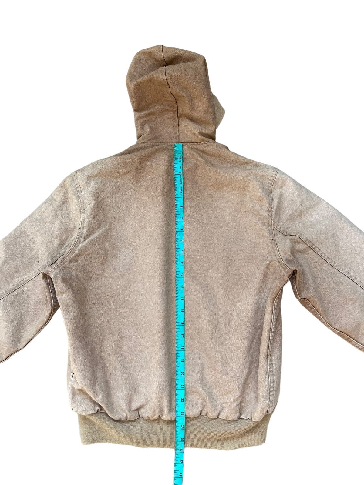 Carhartt Vintage 80s Carhartt 100 Years Dirty Sun Faded Denim Hoodie Size US M / EU 48-50 / 2 - 5 Thumbnail