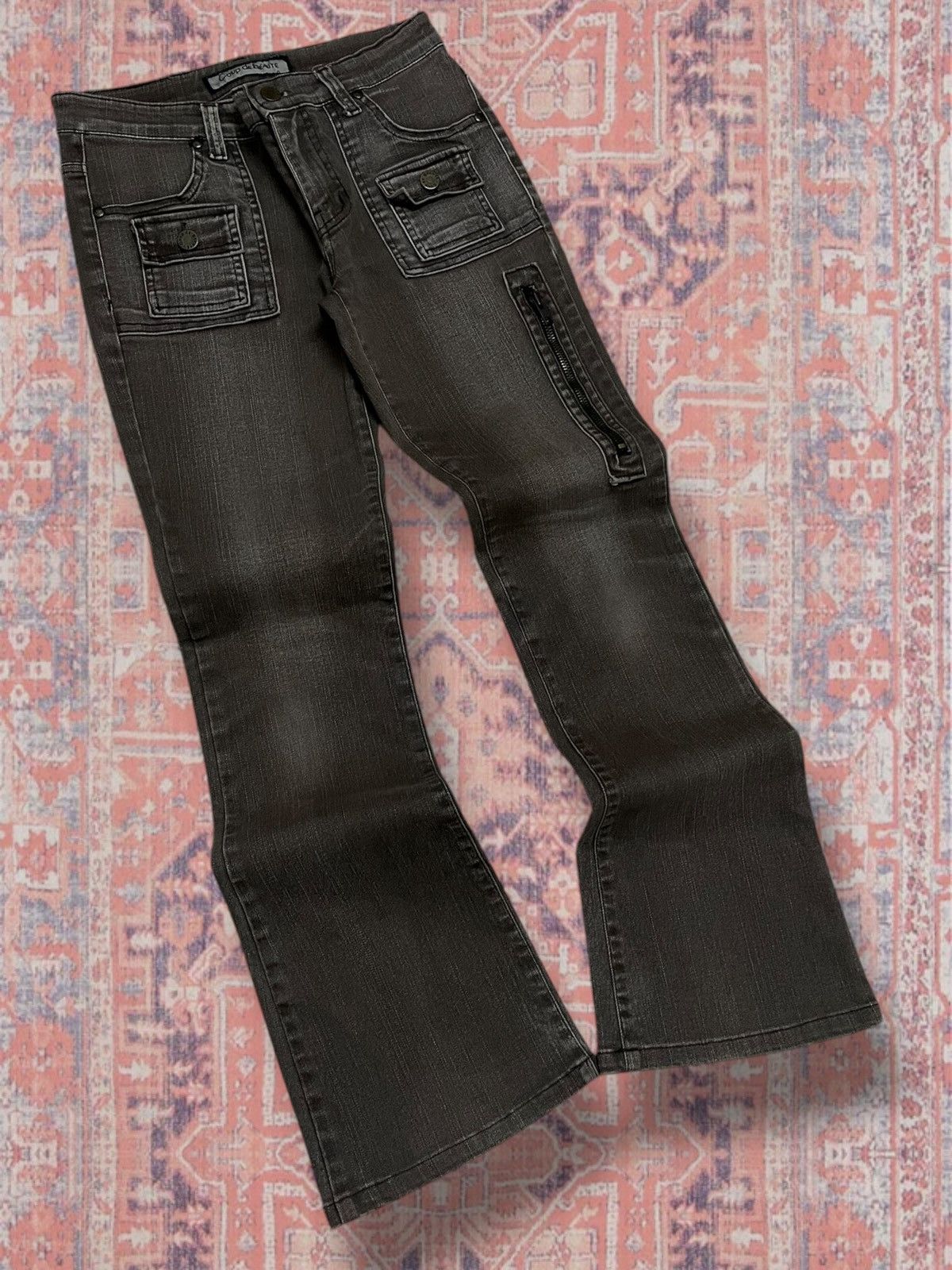 Japanese Brand Vintage 1990s Japan Designer Coupe De Beaute Flared Denim Size US 27 - 2 Thumbnail