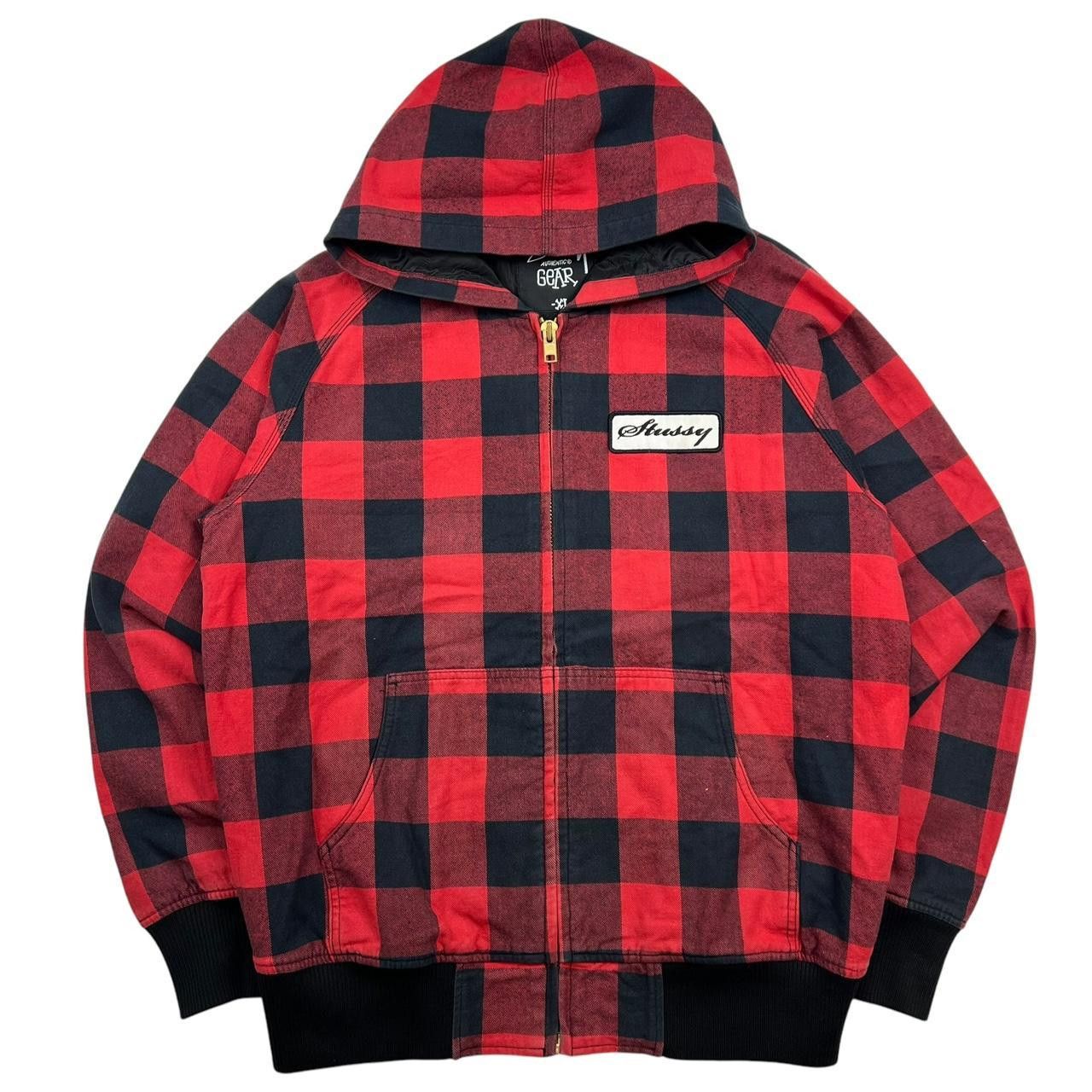 Stussy Vintage Stussy Chequered Zip Up Workwear Jacket Extra Large Size US XL / EU 56 / 4 - 1 Thumbnail