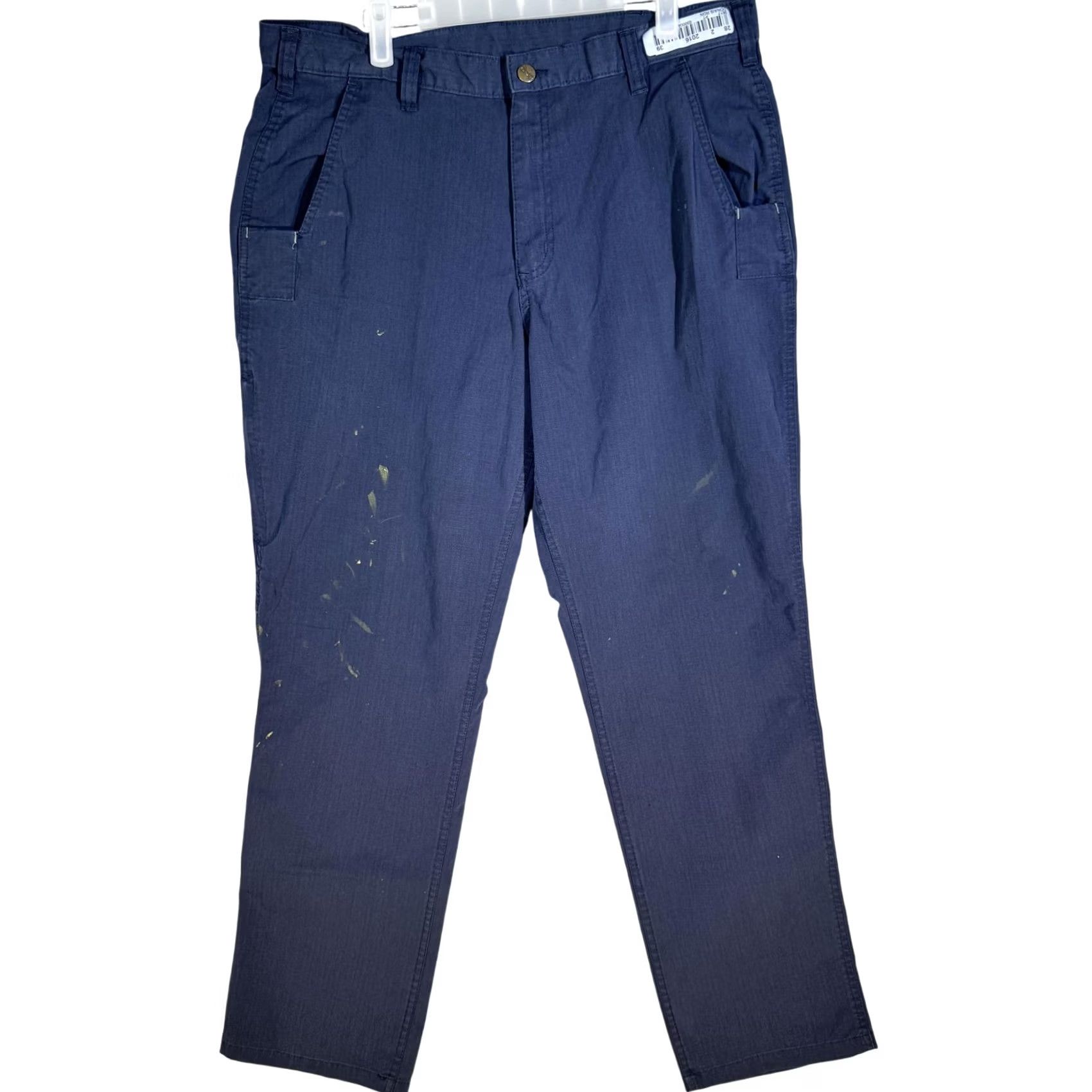 Carhartt Carhartt Pants Mens 36x32 Navy Relaxed Fit Ripstop Workwear Zip Fly Utility Shirt? Size US 36 / EU 52 - 2 Thumbnail