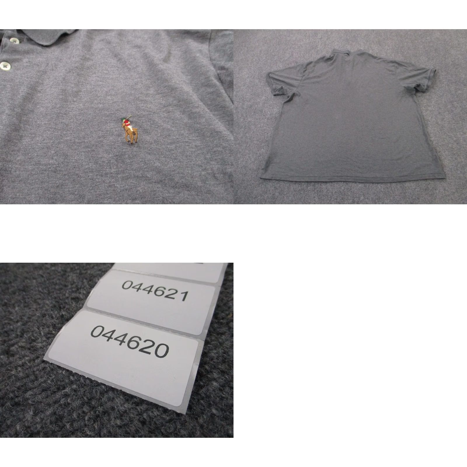 Polo Ralph Lauren Polo Ralph Lauren Shirt Mens Big 2X Gray Polo Shirt Short Sleeve Cotton Knit Logo Classic USA 90s Theme Boys Mens Size US XXL / EU 58 / 5 - 8 Thumbnail