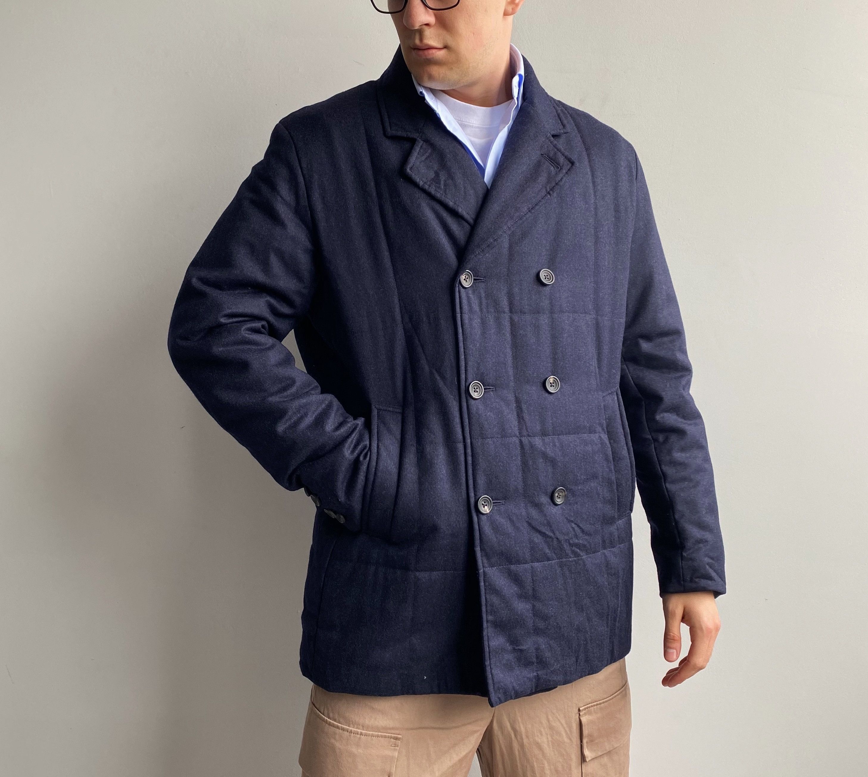 Hackett Hackett London Savile Row Wool Quilted Coat Size US XL / EU 56 / 4 - 1 Thumbnail