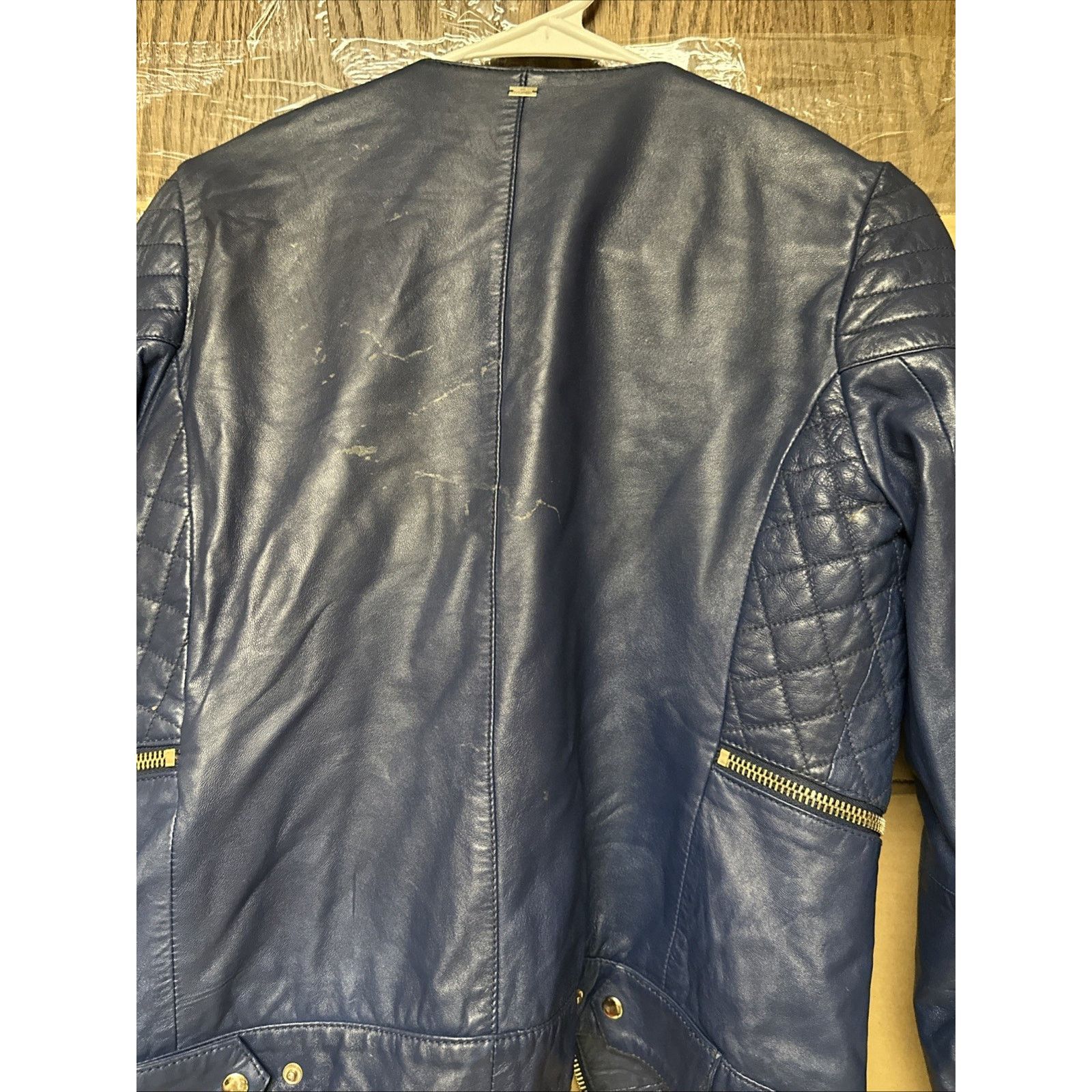 IKKS Ikks Pure Edition Womens Leather Biker Jacket Size M Size M / US 6-8 / IT 42-44 - 2 Thumbnail