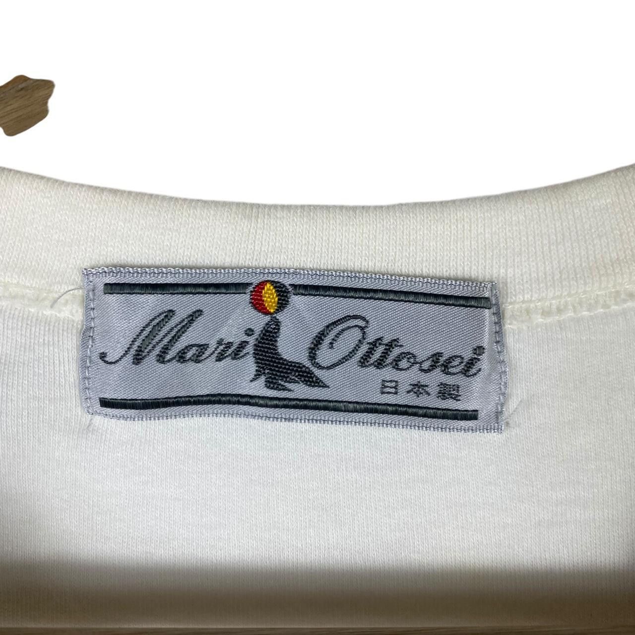 Vintage Vintage 90’ MARI OTTOSEI JAPAN Kanji Red Logo Tee Shirt Top Size S / US 4 / IT 40 - 5 Thumbnail