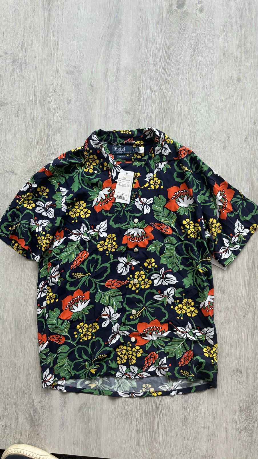 Polo Ralph Lauren Polo Ralph Lauren Tropical Hawaiian Navy Floral Shirt Size US S / EU 44-46 / 1 - 1 Thumbnail