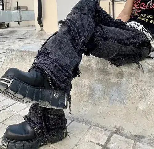 Japanese Brand × Vintage Punk denim jeans streetwear Size US 32 / EU 48 - 2 Thumbnail