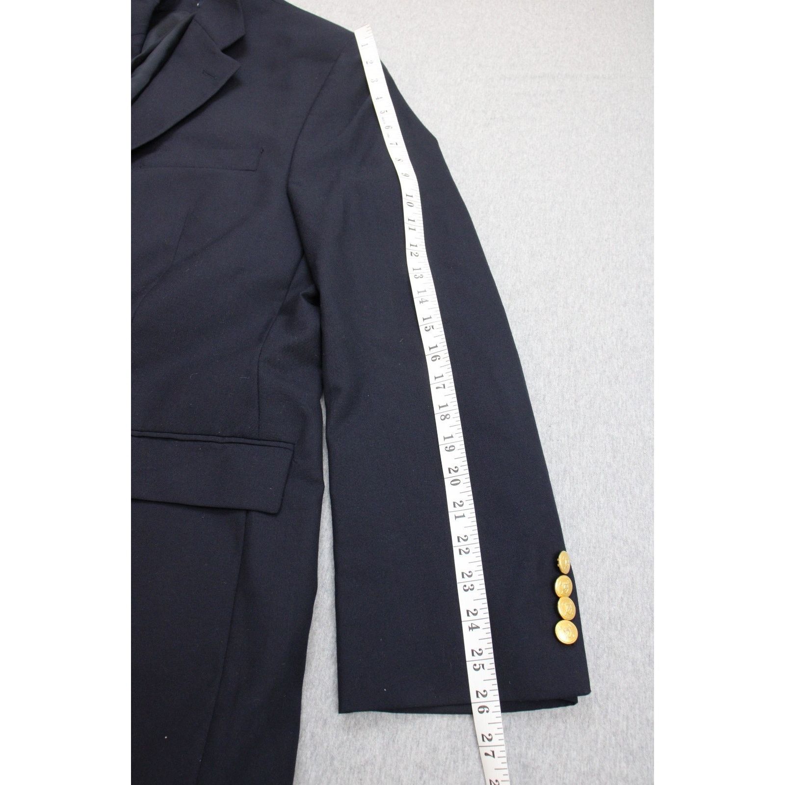 Chaps Chaps Ralph Lauren Blazer Mens 44L Navy Blue 100% Wool Size 44L - 10 Thumbnail