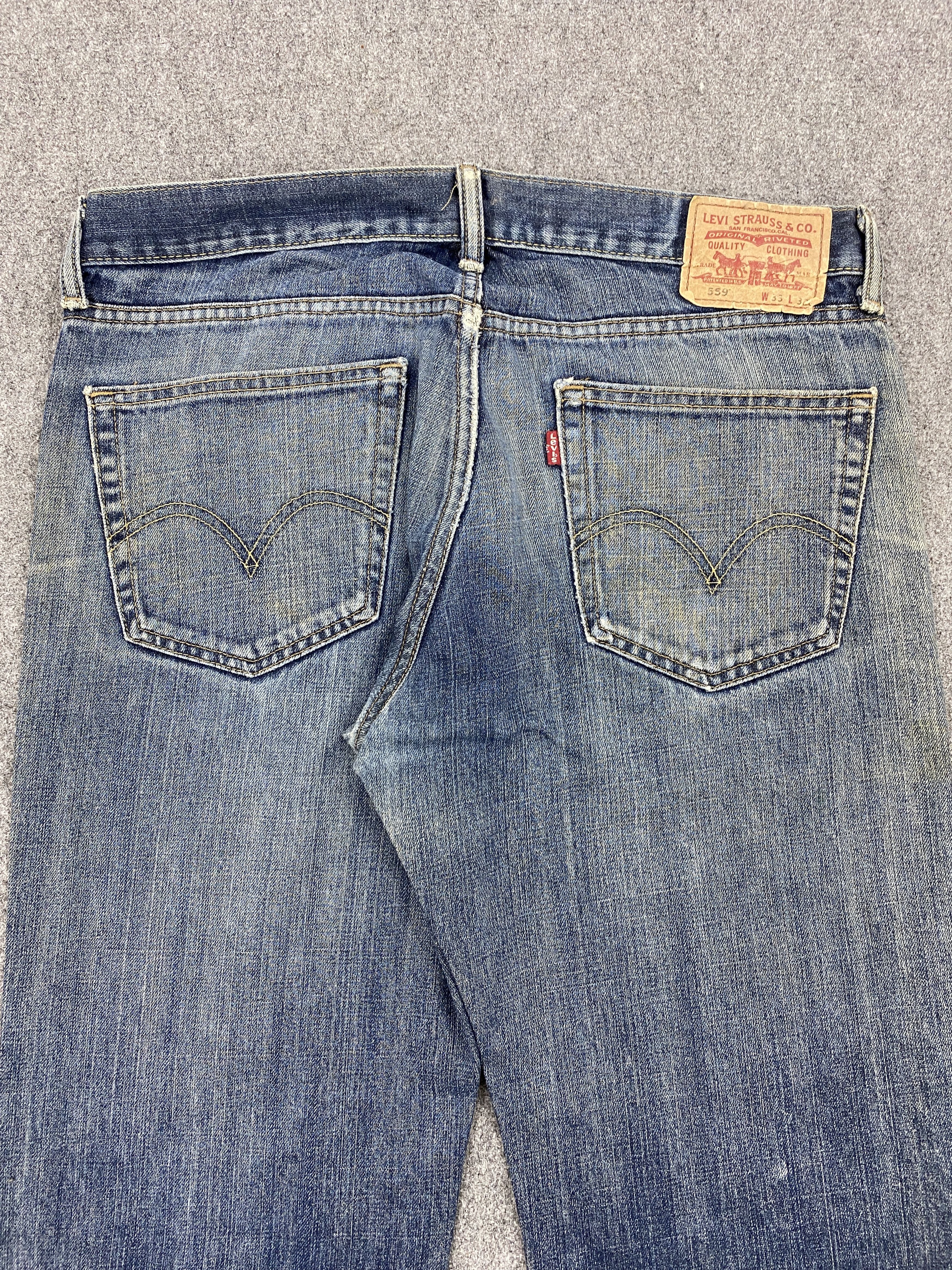 Levi's × Vintage Vintage Distressed Levis 559 Faded Blue Jeans Size US 35 - 5 Thumbnail
