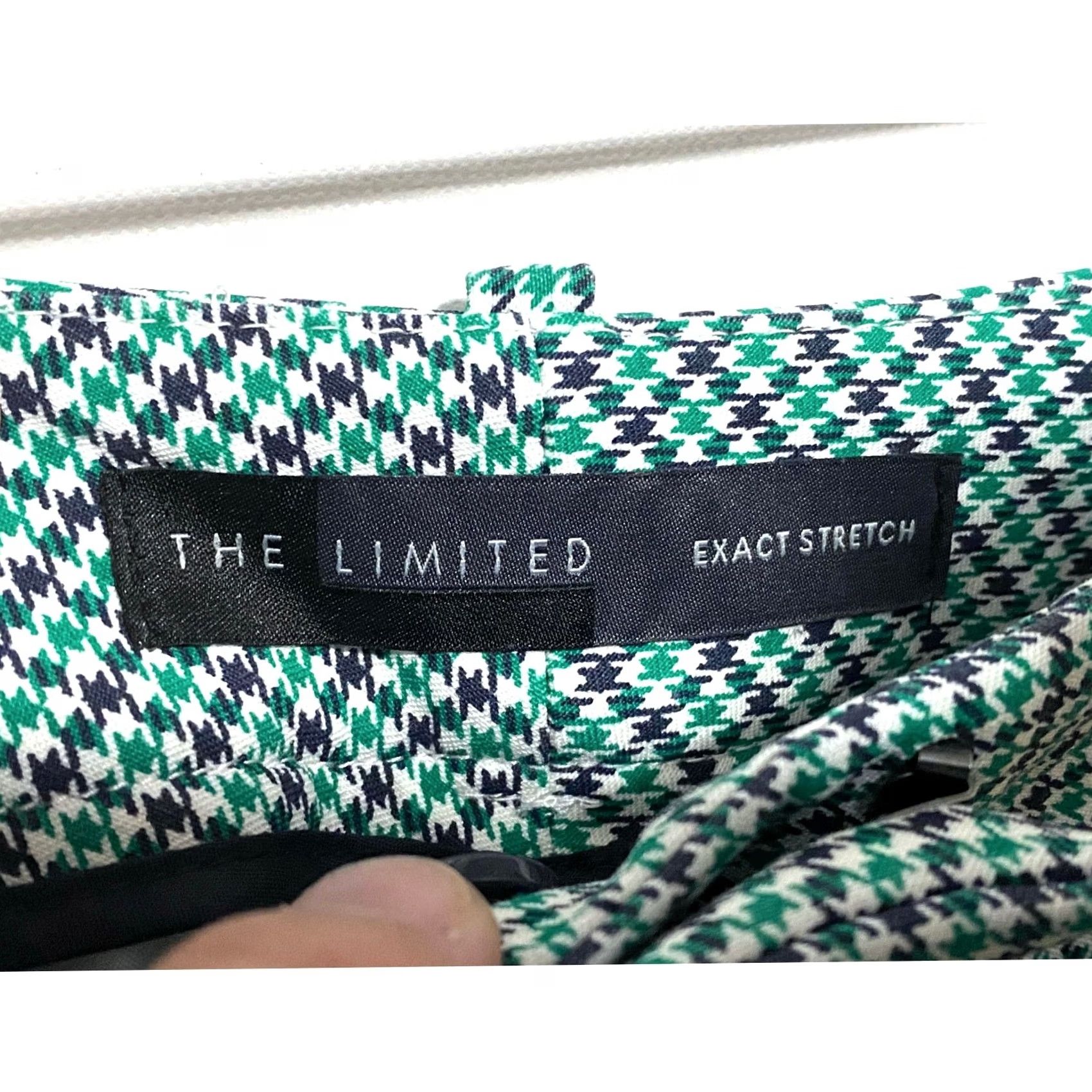 Vintage The Limited Exact Stretch Houndstooth Blue Womens 2R Zip Ankle Preppy Classic Pants Size 26" / US 2 / IT 38 - 5 Thumbnail