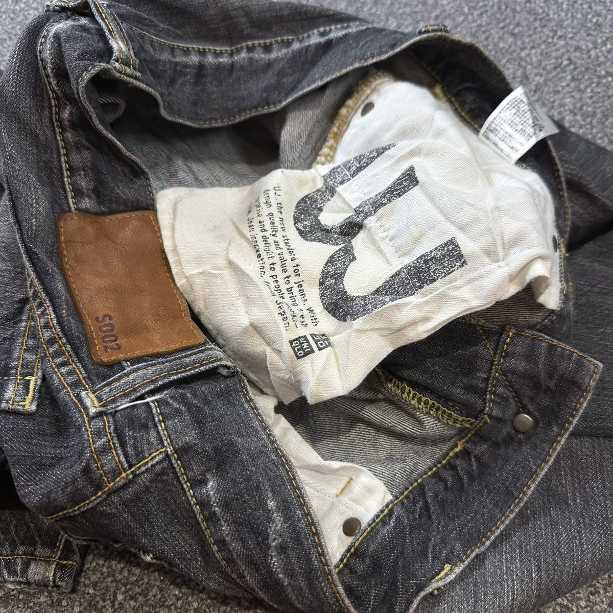 Undercover × Uniqlo 🔥 Vintage 90s Japanese Uniqlo S002 UJ Distressed Black Faded Size US 34 / EU 50 - 15 Thumbnail