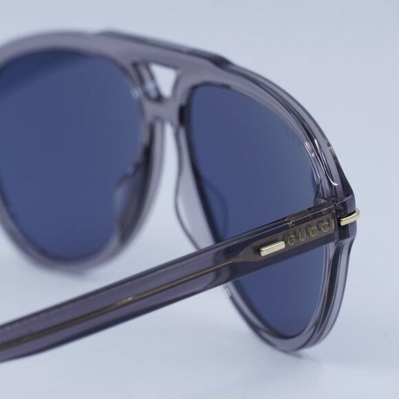 Gucci 🕶️ New Gucci GG1443S 005 Sunglasses - Transparent Grey Size ONE SIZE - 6 Thumbnail
