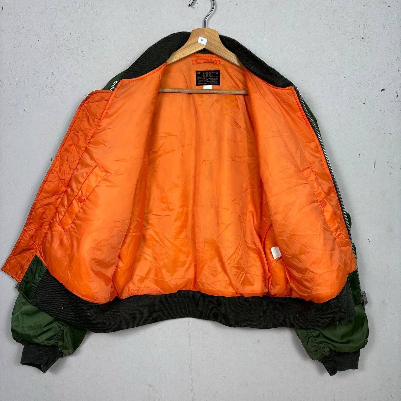 Japanese Brand C-BOY Vintage MA-1 Bomber Jacket Saga Green Flight Jacket Size US L / EU 52-54 / 3 - 4 Thumbnail