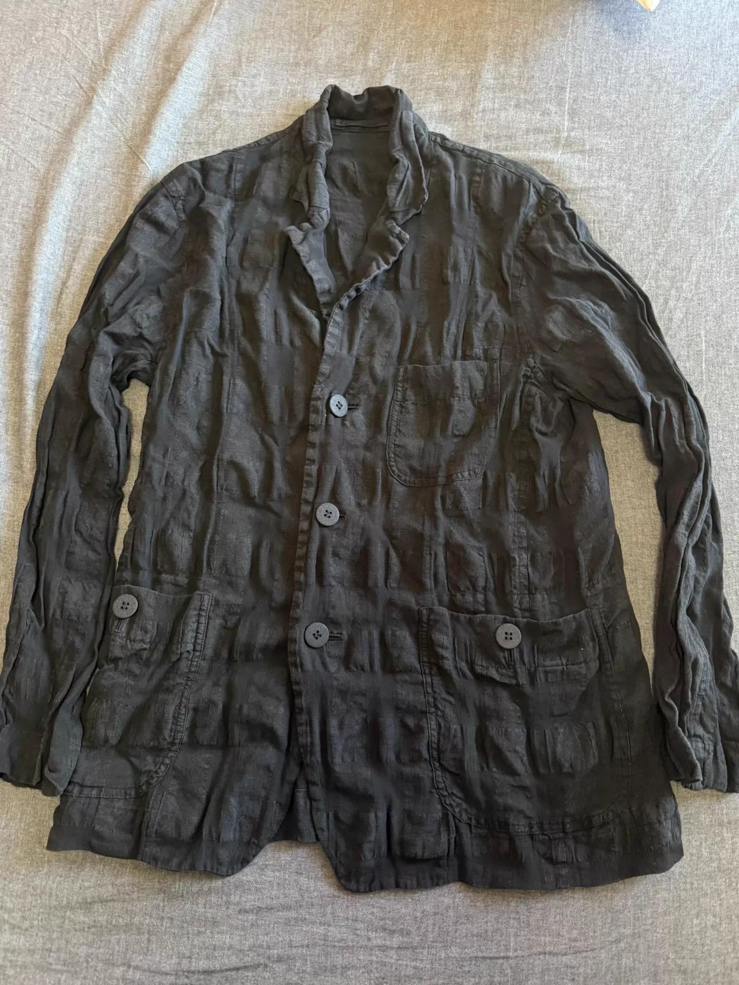 Issey Miyake Issey Miyake Men Pleated Jacket Size 1 Cotton Linen Lightweight SS Size US S / EU 44-46 / 1 - 1 Thumbnail