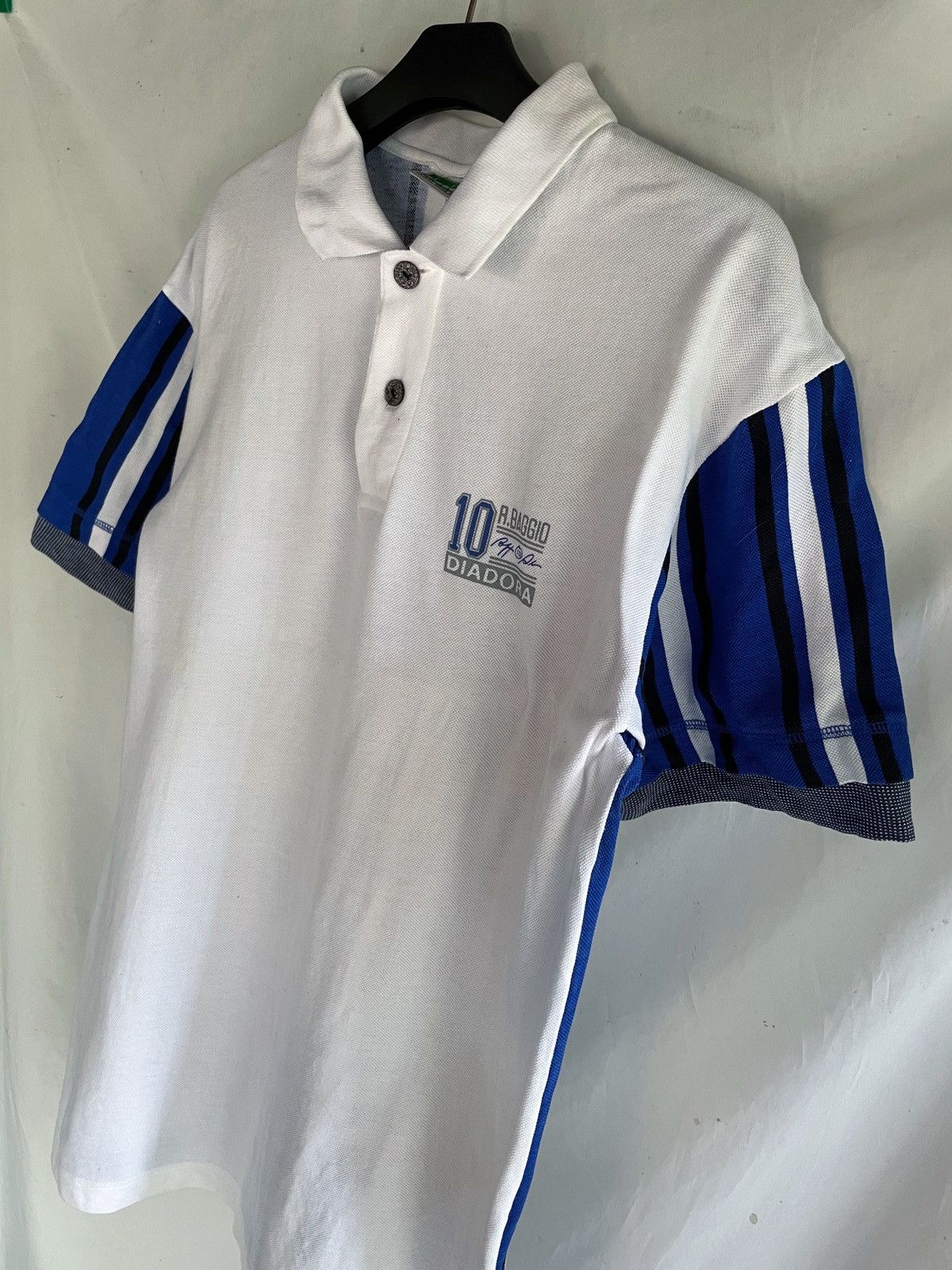 Diadora ROBERTO DIBAGGIO DIADORA POLO SHIRT Size US XL / EU 56 / 4 - 3 Thumbnail