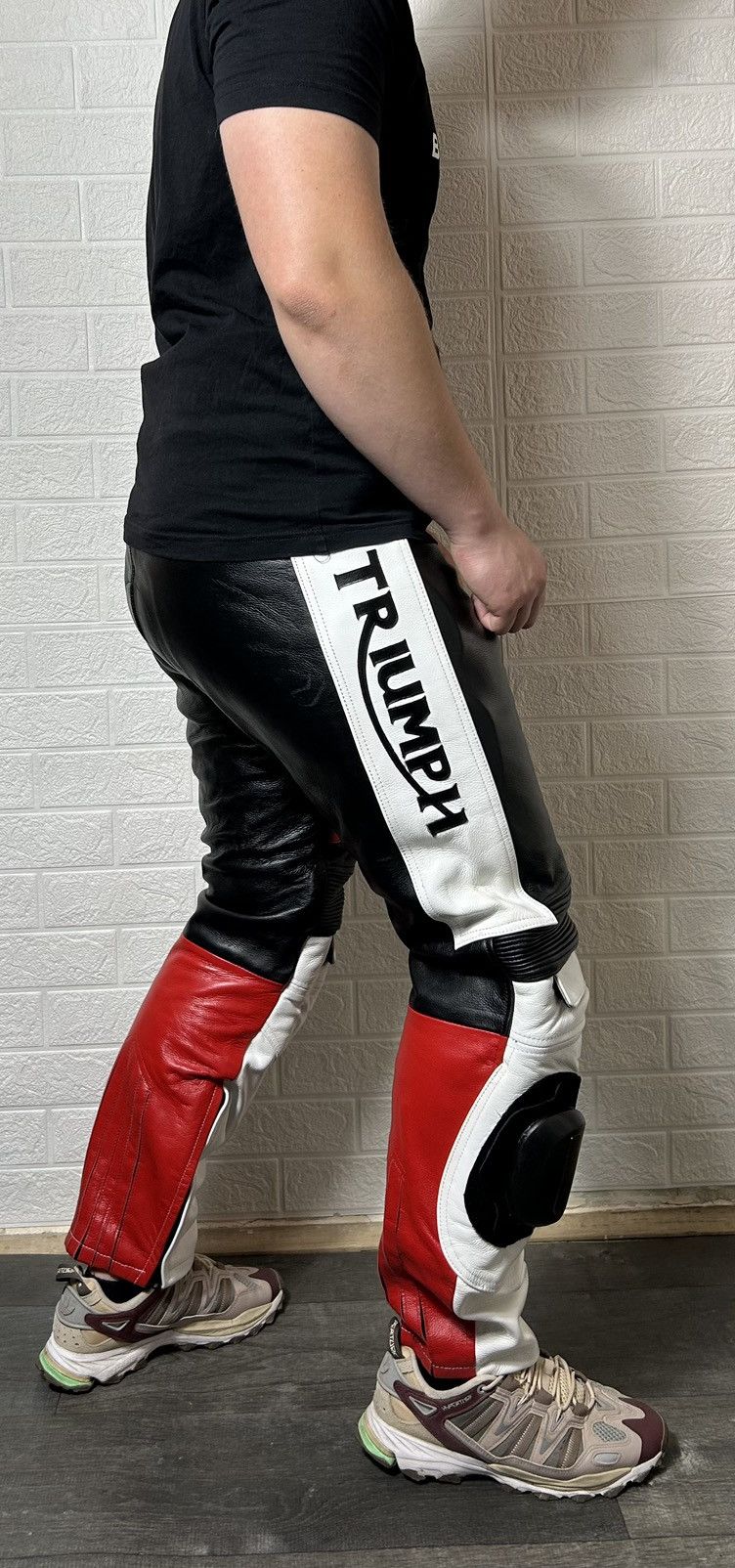 Genuine Leather TRIUMPH Real Heavy Leather Pants Moto Theme Racing Size XXL Size US 38 / EU 54 - 1 Thumbnail