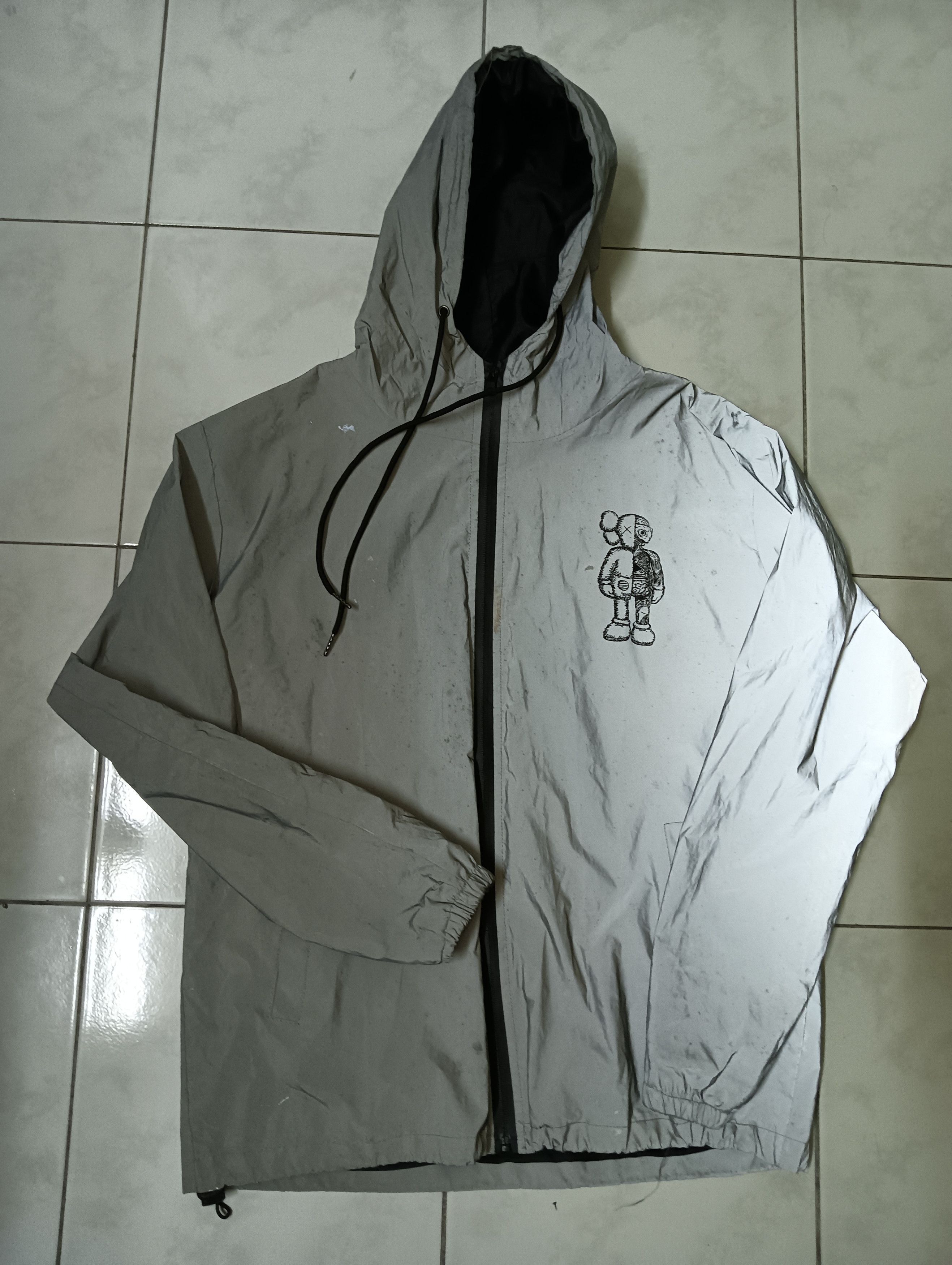 Other Reflective Grey Windbreaker Jacket with KAWS Size US XL / EU 56 / 4 - 5 Thumbnail