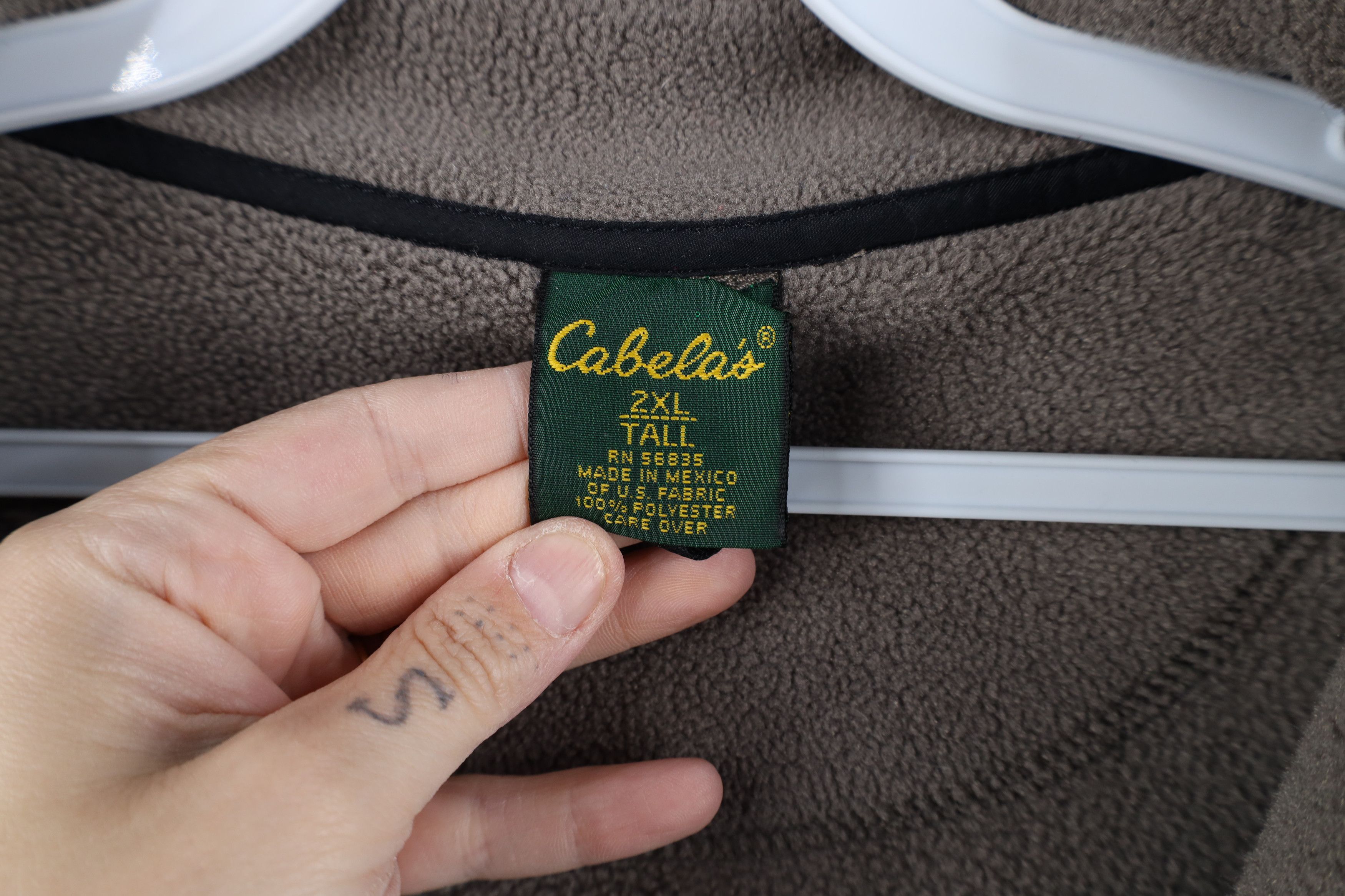Cabelas Vintage 90s Cabelas Polartec Fleece Full Zip Jacket Gray Size US XXL / EU 58 / 5 - 4 Thumbnail