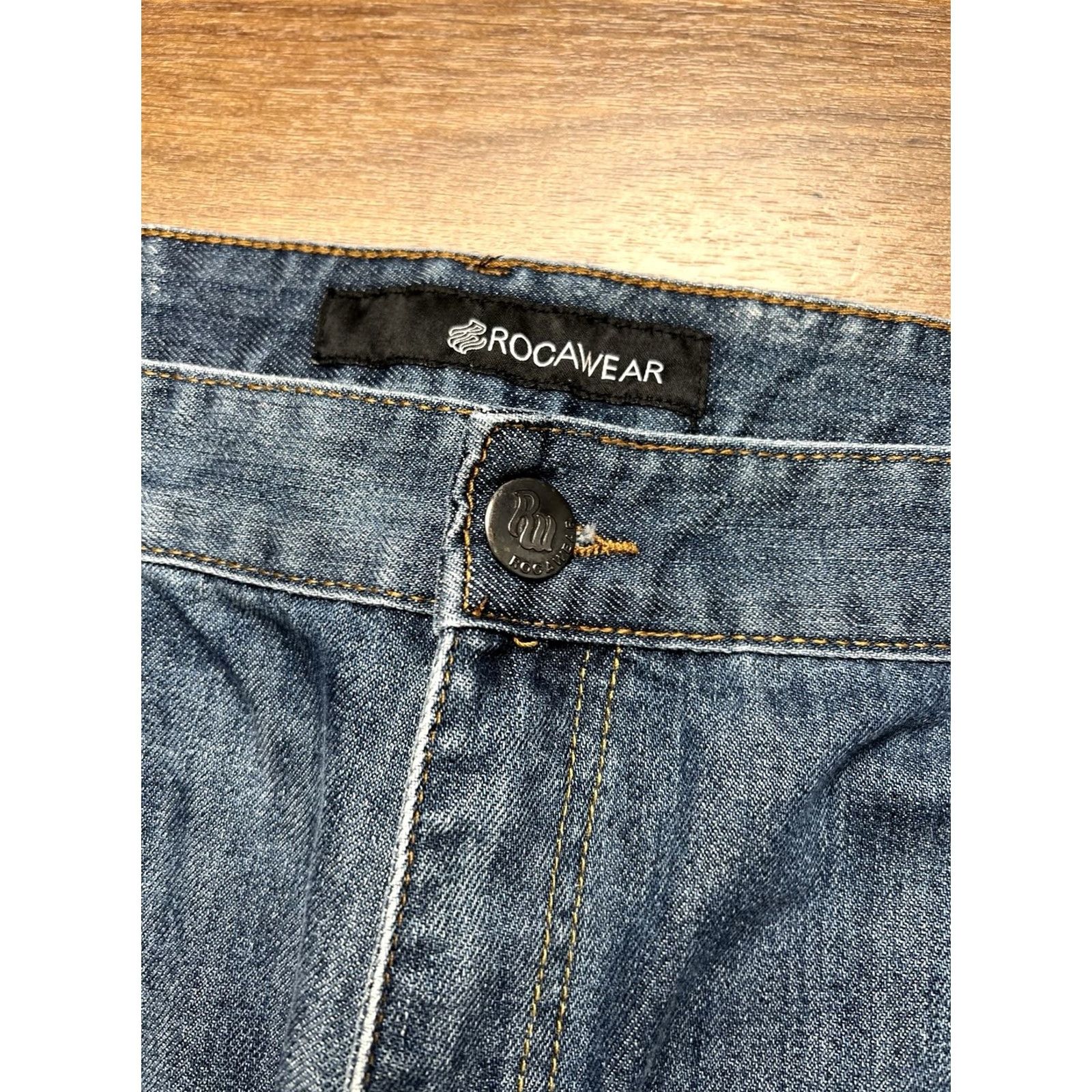 Rocawear VINTAGE Rocawear Baggy Jeans Mens 42x31 Blue Wide-Leg Grunge Skater Size US 42 / EU 58 - 5 Thumbnail