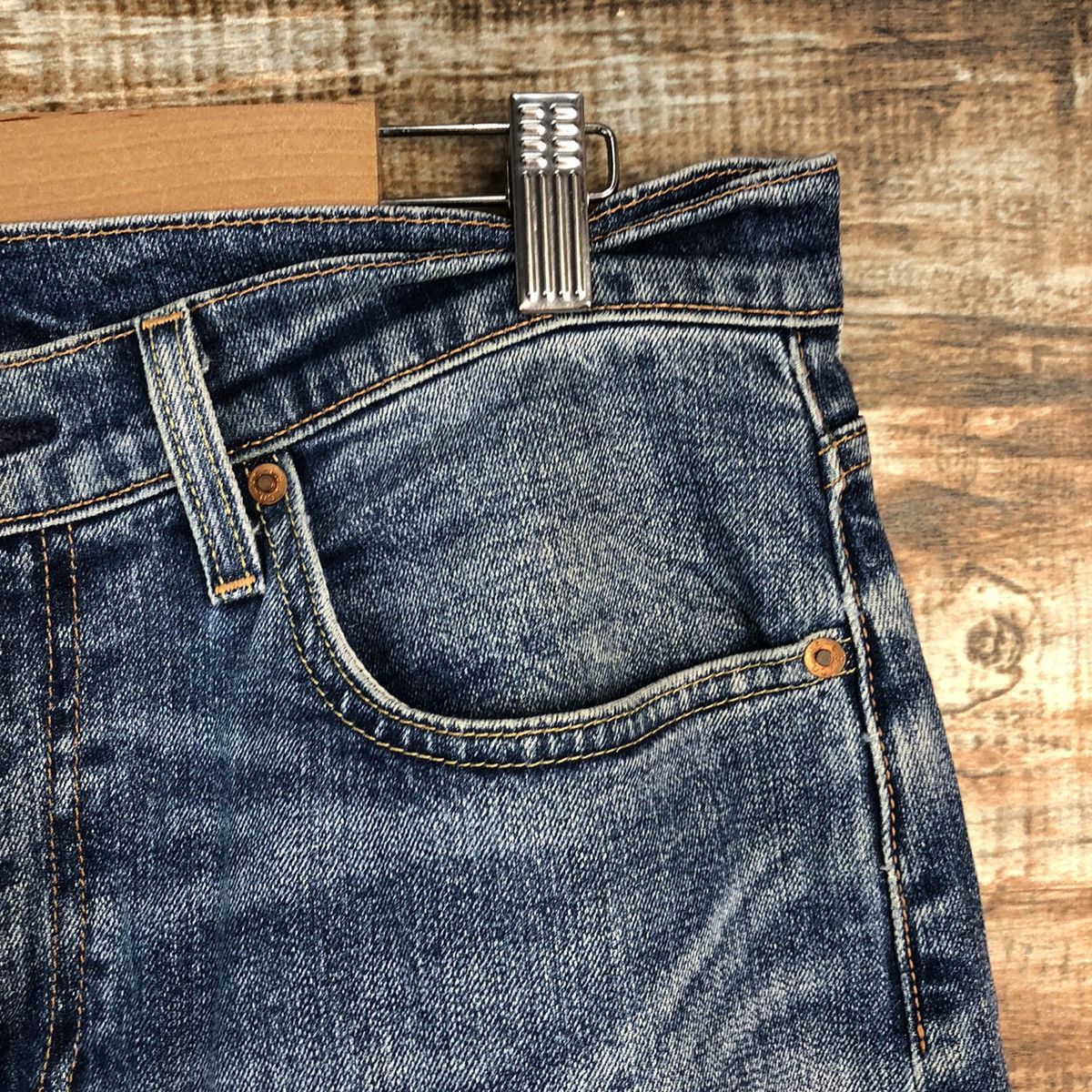 Levi's DLL Levis 502 big E faded Blue Denim Pants #C248 Size US 31 - 8 Thumbnail