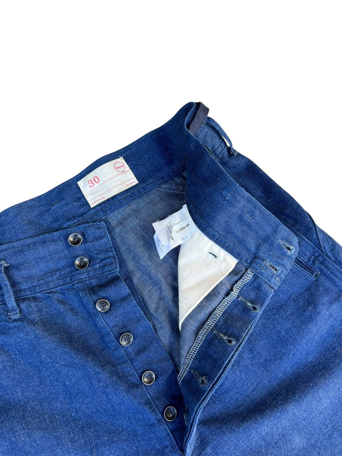 Chimala Chimala Indigo Blue Denim Cropped Baggy Trouser Pant Size US 32 / EU 48 - 7 Thumbnail