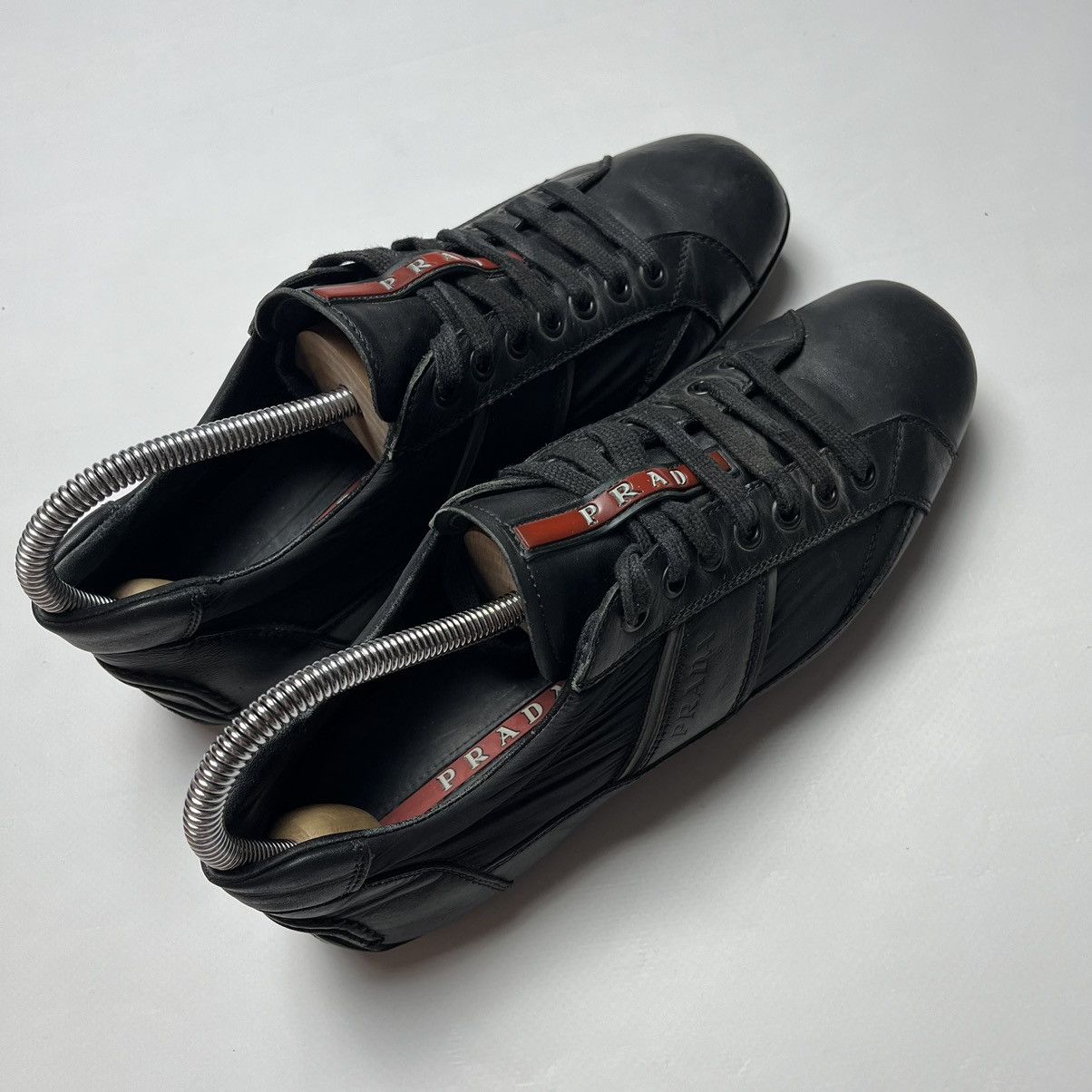 Prada Prada Leather Sneakers Size US 6.5 / EU 39-40 - 4 Thumbnail