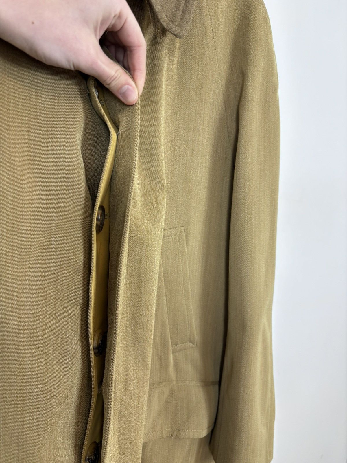 Loro Piana Loro Piana Vintage Men’s Mustard Brown Wool Car Coat Size US L / EU 52-54 / 3 - 12 Thumbnail