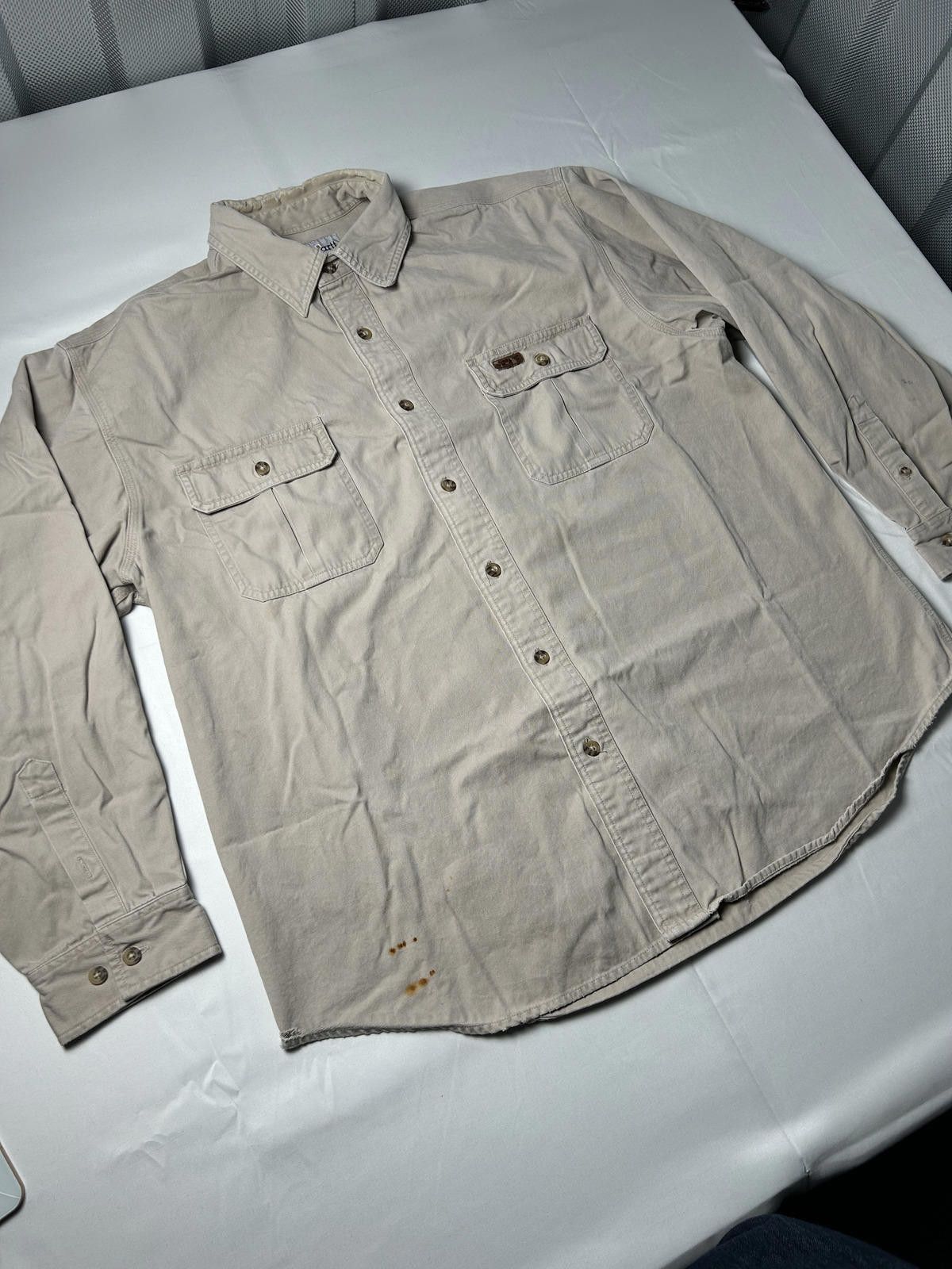 Carhartt Carhartt Pocket Shirt Heavyweight Overshirt Workwear Beige Size US XL / EU 56 / 4 - 4 Thumbnail