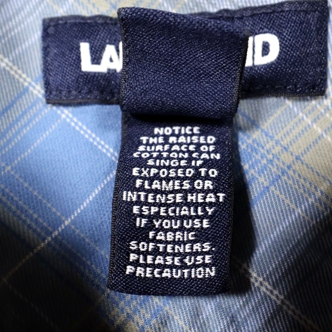 Lands' End Lands' End Mens L Blue Plaid Flannel Button Down Shirt Traditional Fit Size US L / EU 52-54 / 3 - 7 Thumbnail