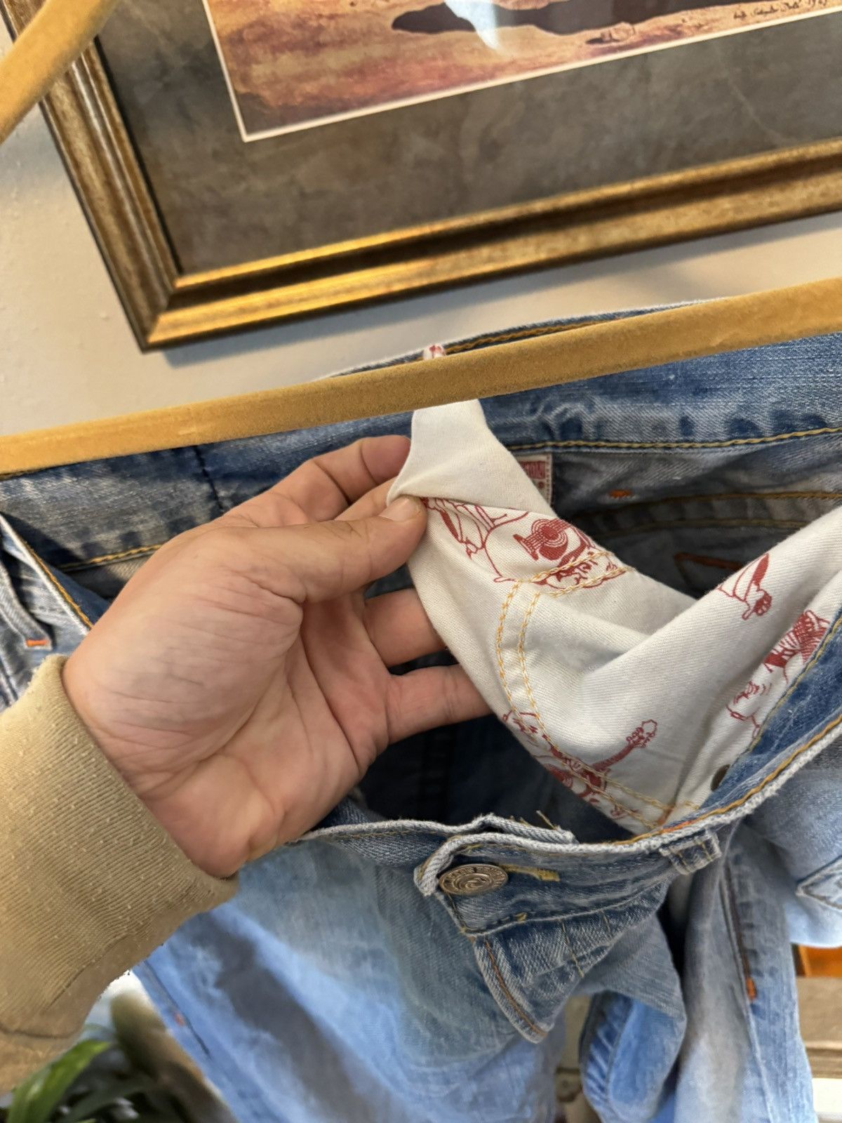 True Religion × Vintage True Religion Jeans Sz 36 x 32 Size US 36 / EU 52 - 4 Thumbnail