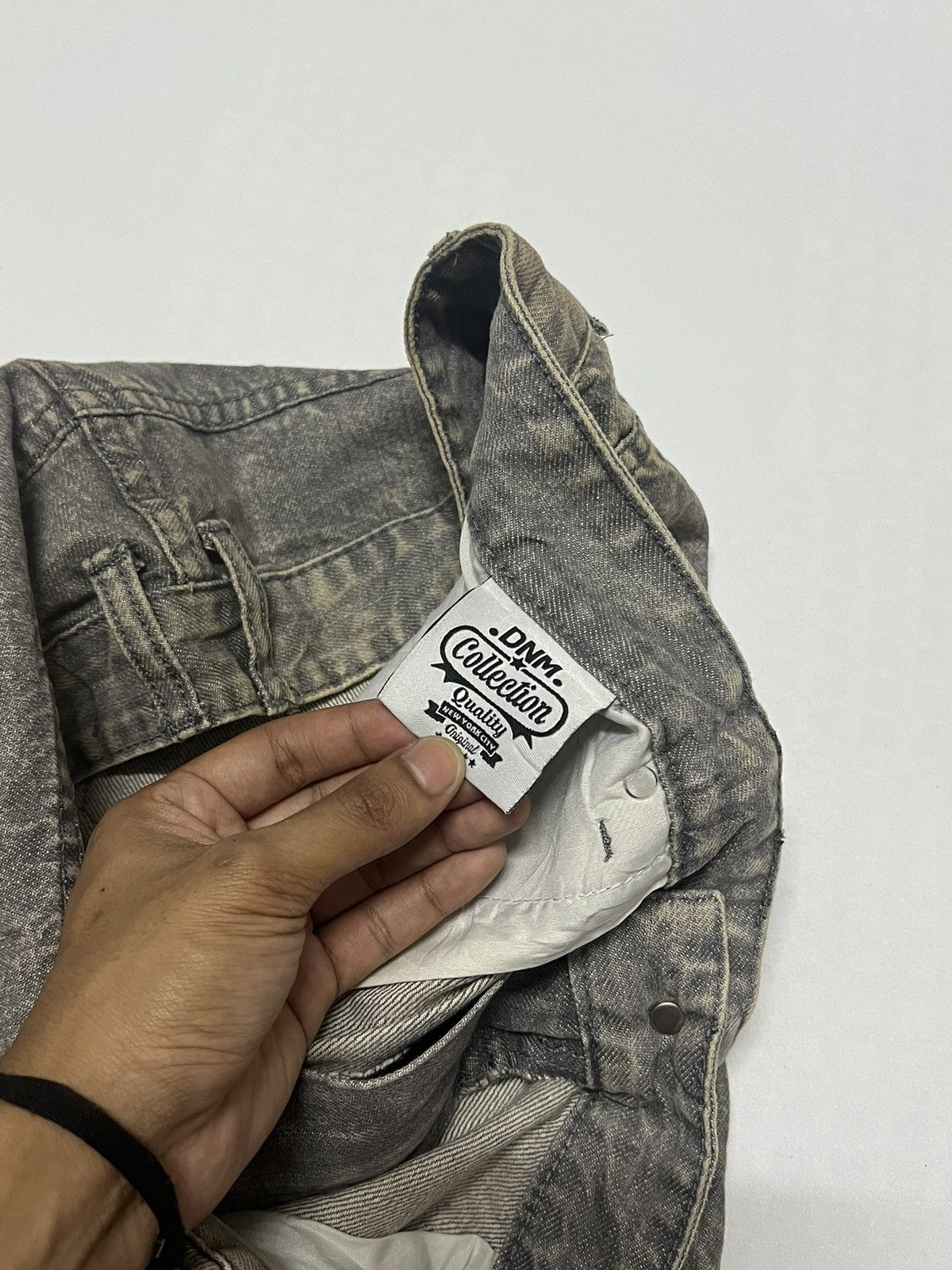 Japanese Brand DNM Collection Acid Wash Distressed Denim Size US 39 - 9 Thumbnail