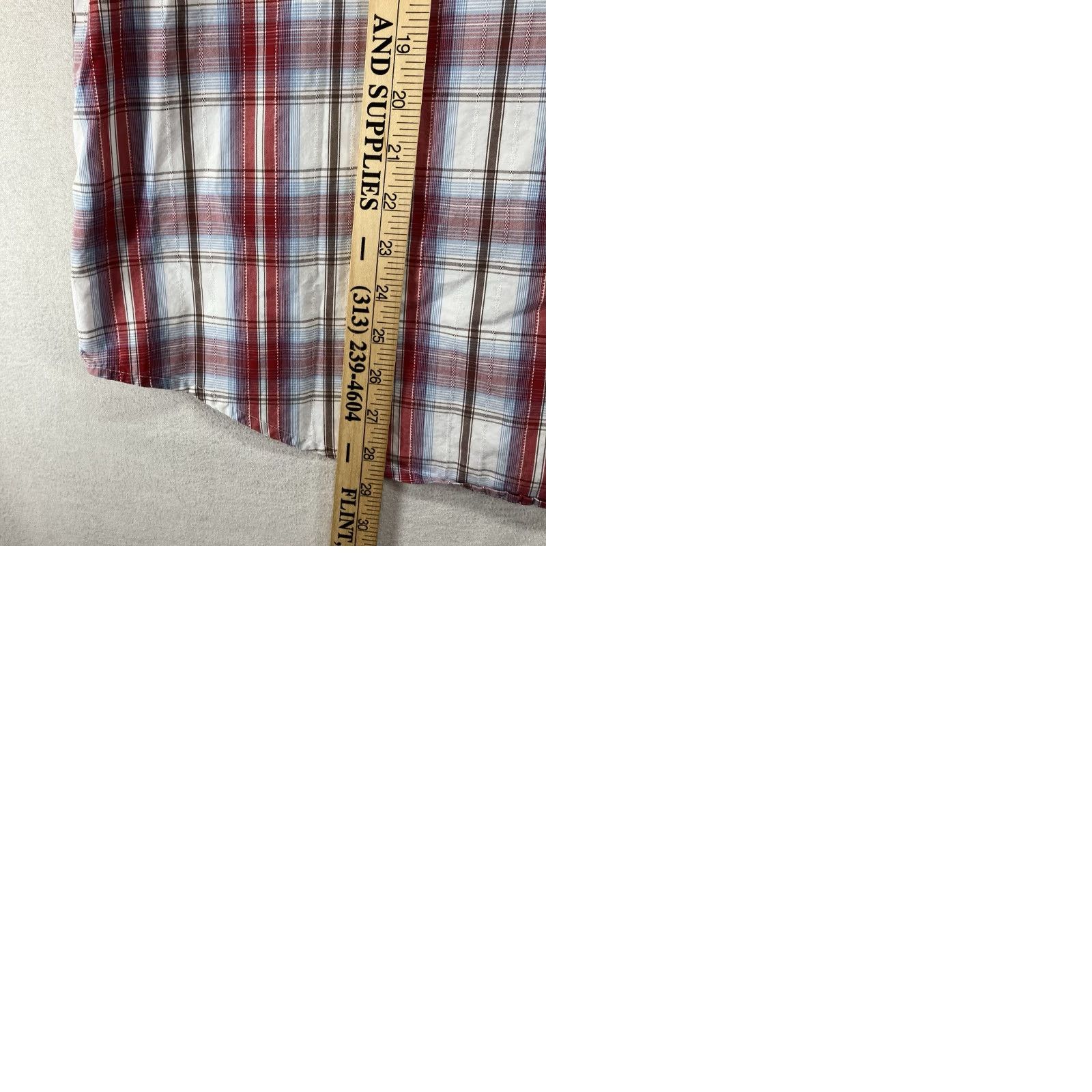 Wrangler VINTAGE Wrangler Shirt Mens Large Red Plaid Pearl Snap Cowboy USA Western Rodeo Shirt (Button-Up, Cowboy, Retro) Mens Size US L / EU 52-54 / 3 - 10 Thumbnail