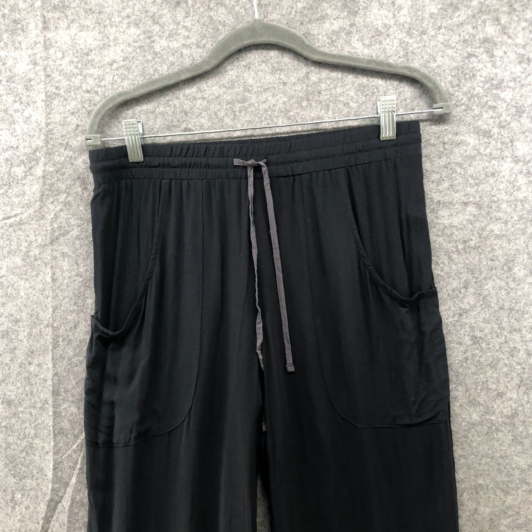 Urban Outfitters Out From Under Lounge Pants Womens S Black Drawstring Rayon Wide-Leg Jogger 28in Regular Size Black Womens Size 28" / US 6 / IT 42 - 3 Thumbnail