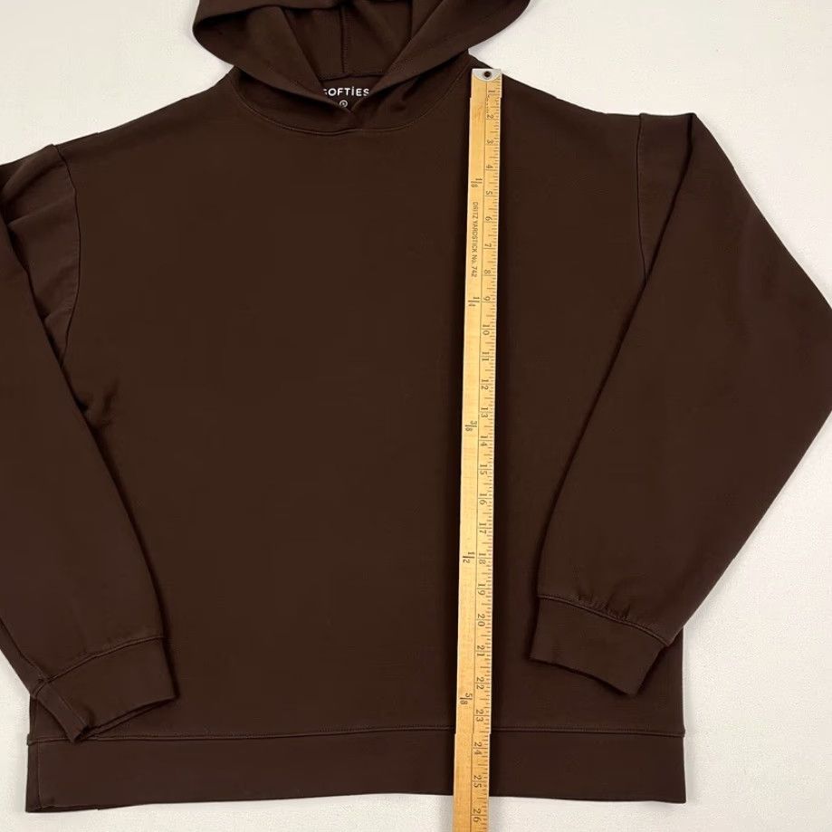 Vintage Softies Hoodie Womens L Chocolate Brown DreamTech Oversized Breathable Hooded Pullover Athletic Travel Casual Activewear Size L / US 10 / IT 46 - 3 Thumbnail