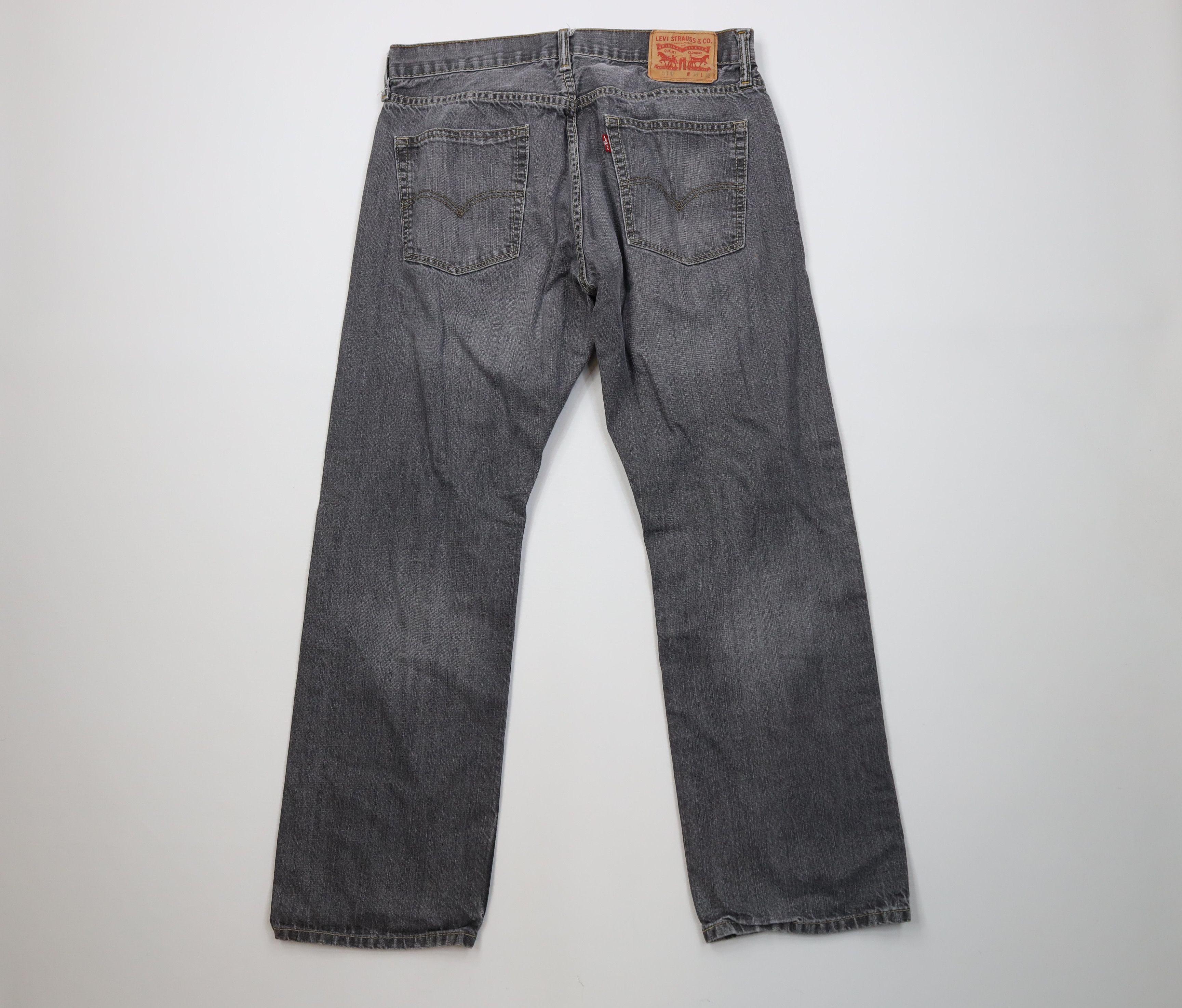 Levi's Vintage Y2K Levis 514 Straight Leg Denim Jeans Gray Cotton Size US 36 / EU 52 - 9 Thumbnail