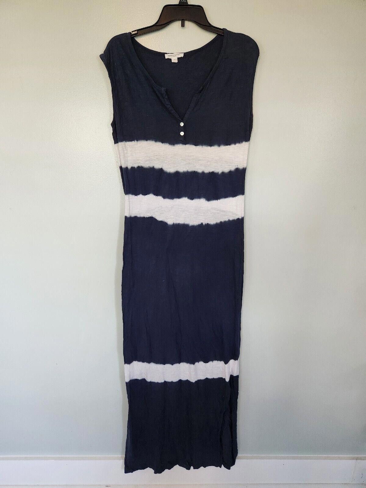 Designer Beach Lunch Lounge Maxi Dress Medium V Neck Blue Tie Dye Size M / US 6-8 / IT 42-44 - 1 Thumbnail
