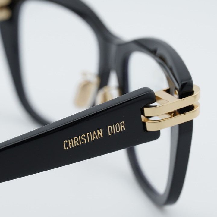 Dior Dior CDIORO S1F 10BB Eyeglasses Shiny Black 54mm Square Size ONE SIZE - 5 Thumbnail