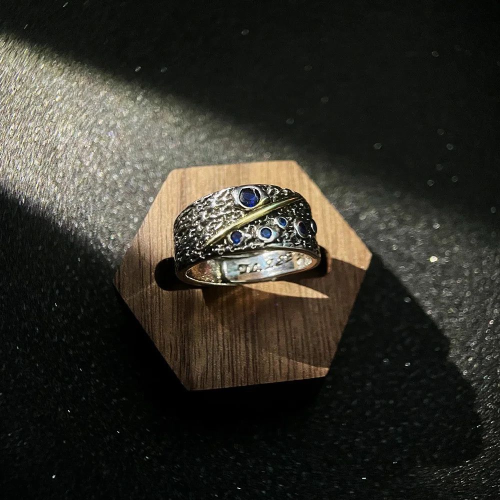 Jewelry × Vintage Retro Meteor Shower Stars Ring Size ONE SIZE - 2 Thumbnail