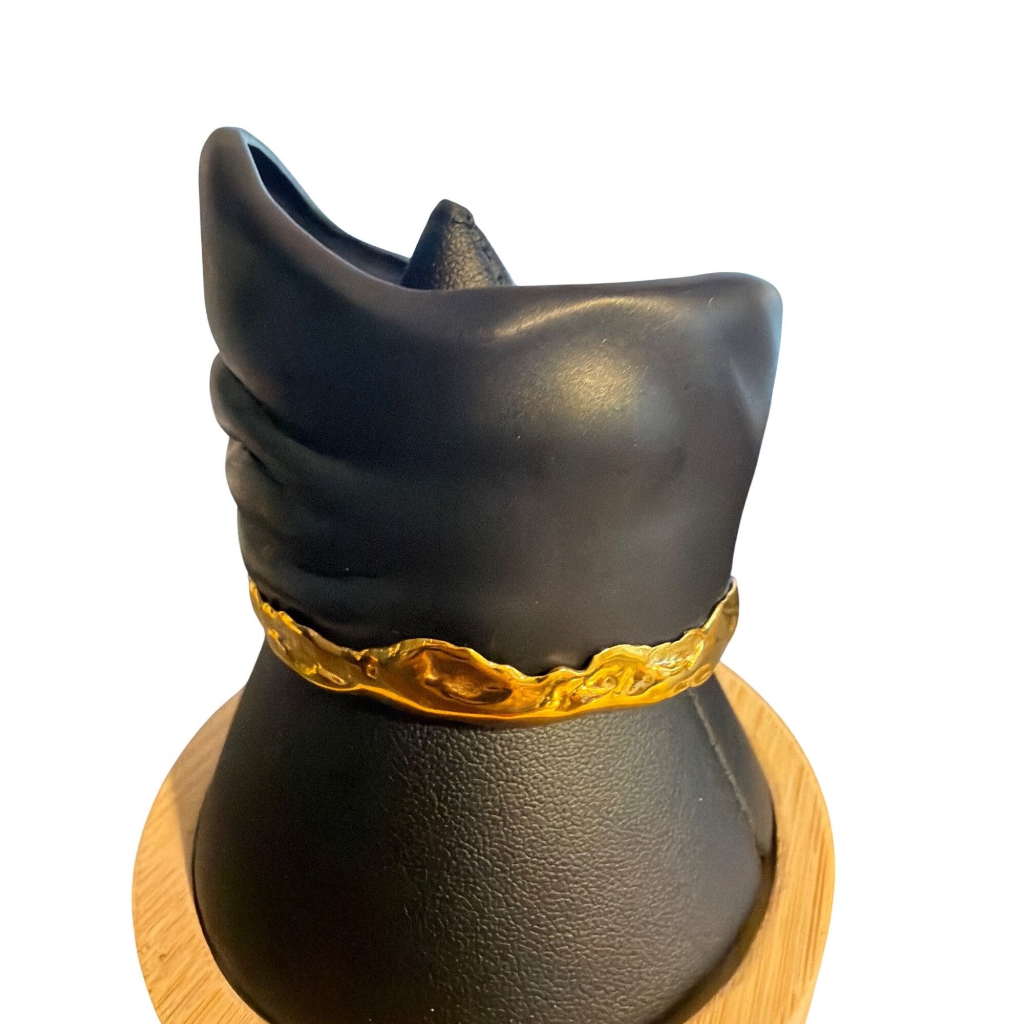 Alexis Bittar Alexis Bittar Matte Black Gold Molten Cuff Bracelet Pleated Size ONE SIZE - 2 Thumbnail