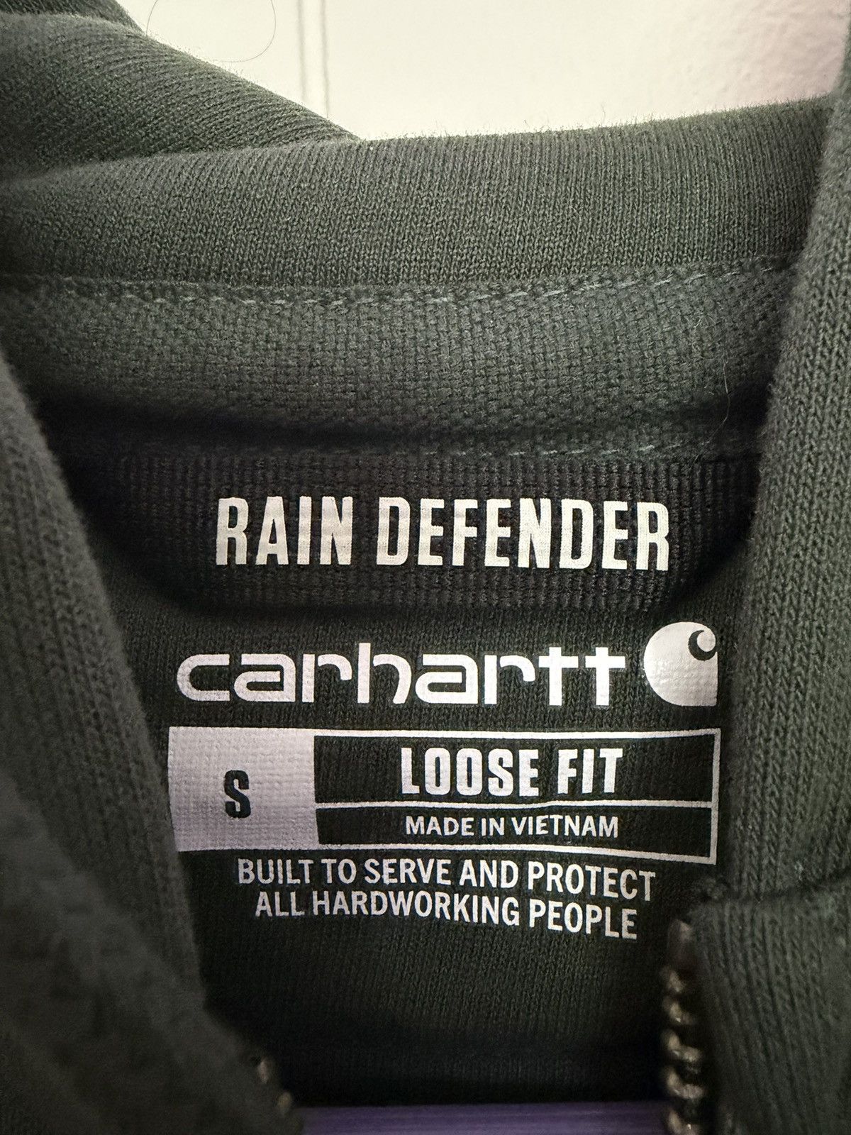 Carhartt Carhartt rain defender green zip up hoodie Size US S / EU 44-46 / 1 - 3 Thumbnail