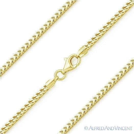 Other 1.4mm Franco Arrow-Link Chain Necklace w/ 14k Ygold - 28" Size ONE SIZE - 1 Thumbnail