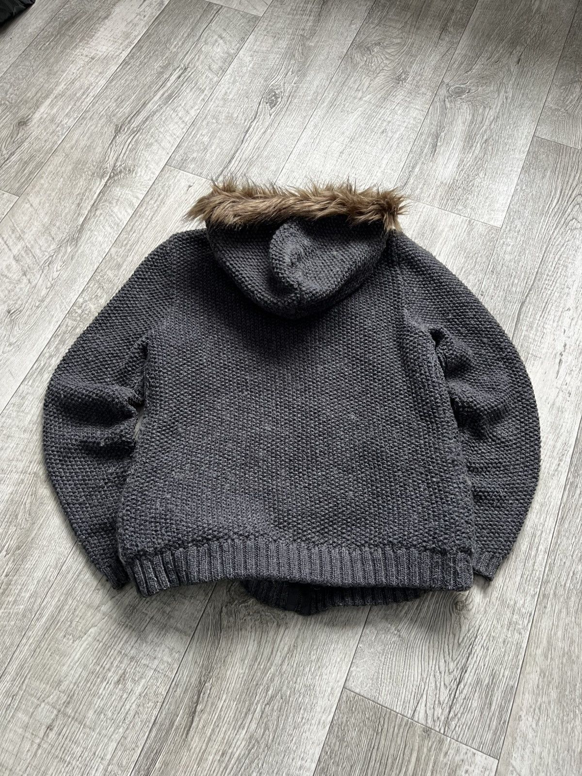 Hysteric Glamour Crazy Vintage Hysteric Glamour Faux Fur Knit Zip Hoodie 00s Size US M / EU 48-50 / 2 - 8 Thumbnail