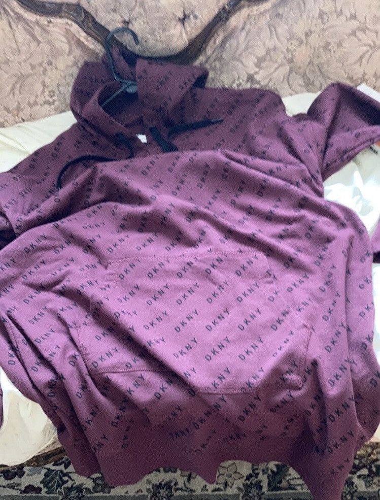 DKNY DKNY Sport AOP Logo Hoodie Dress - Acai Red - Small Size S / US 4 / IT 40 - 5 Thumbnail