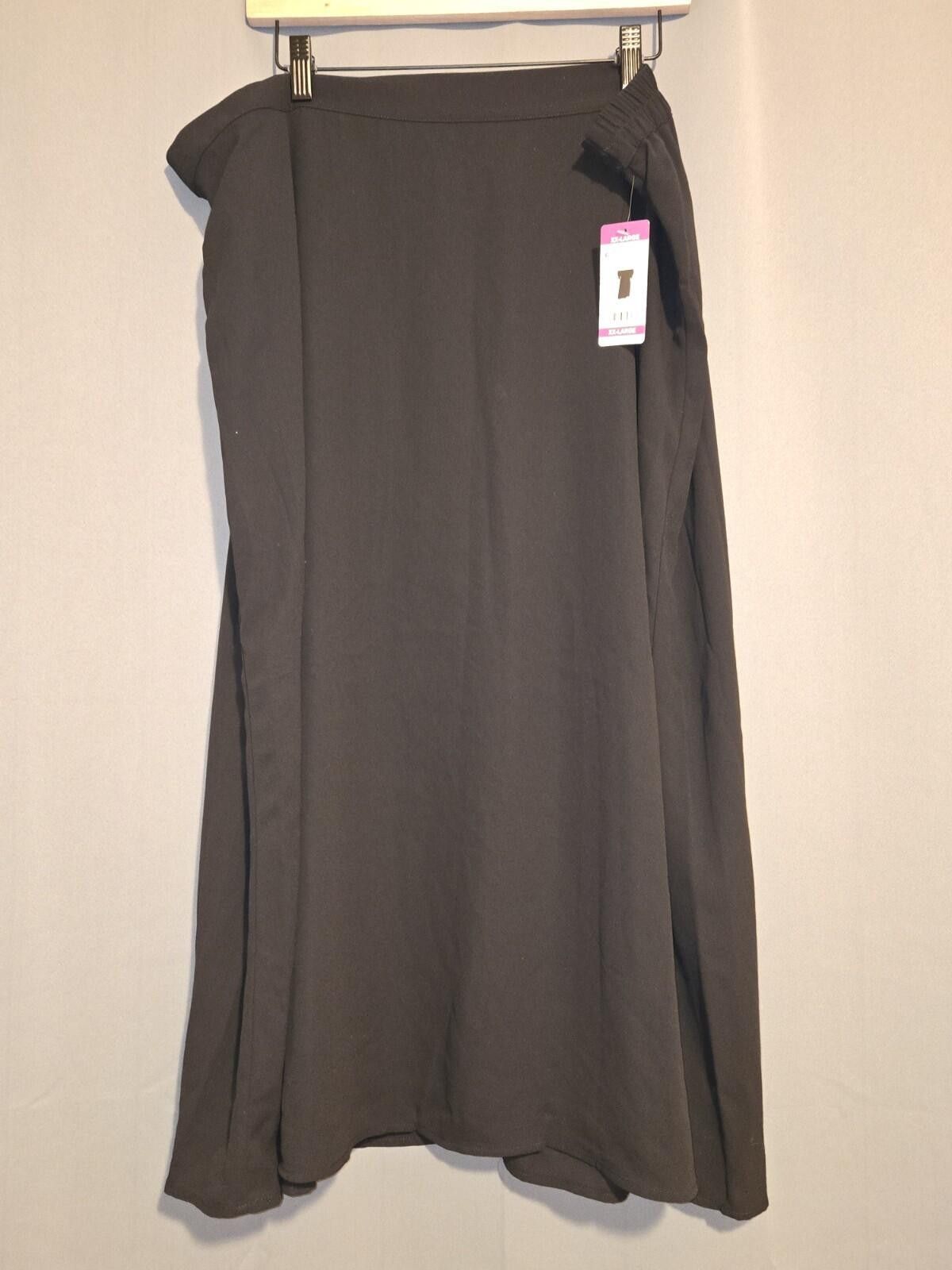 Vince Camuto Vince Camuto Women's Rich Black Semi-Fitted Midi Skirt XXL Size 42" / US 20 - 1 Thumbnail