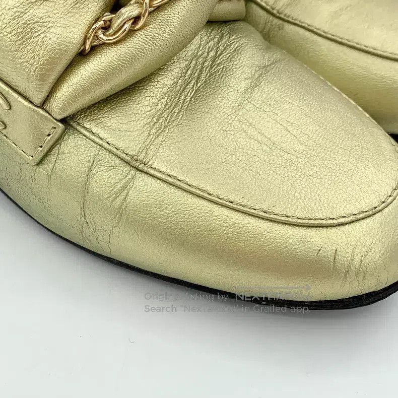 Chanel Chanel Golden hemp chain casual flat loafers Size US 5.5 / IT 35.5 - 9 Thumbnail