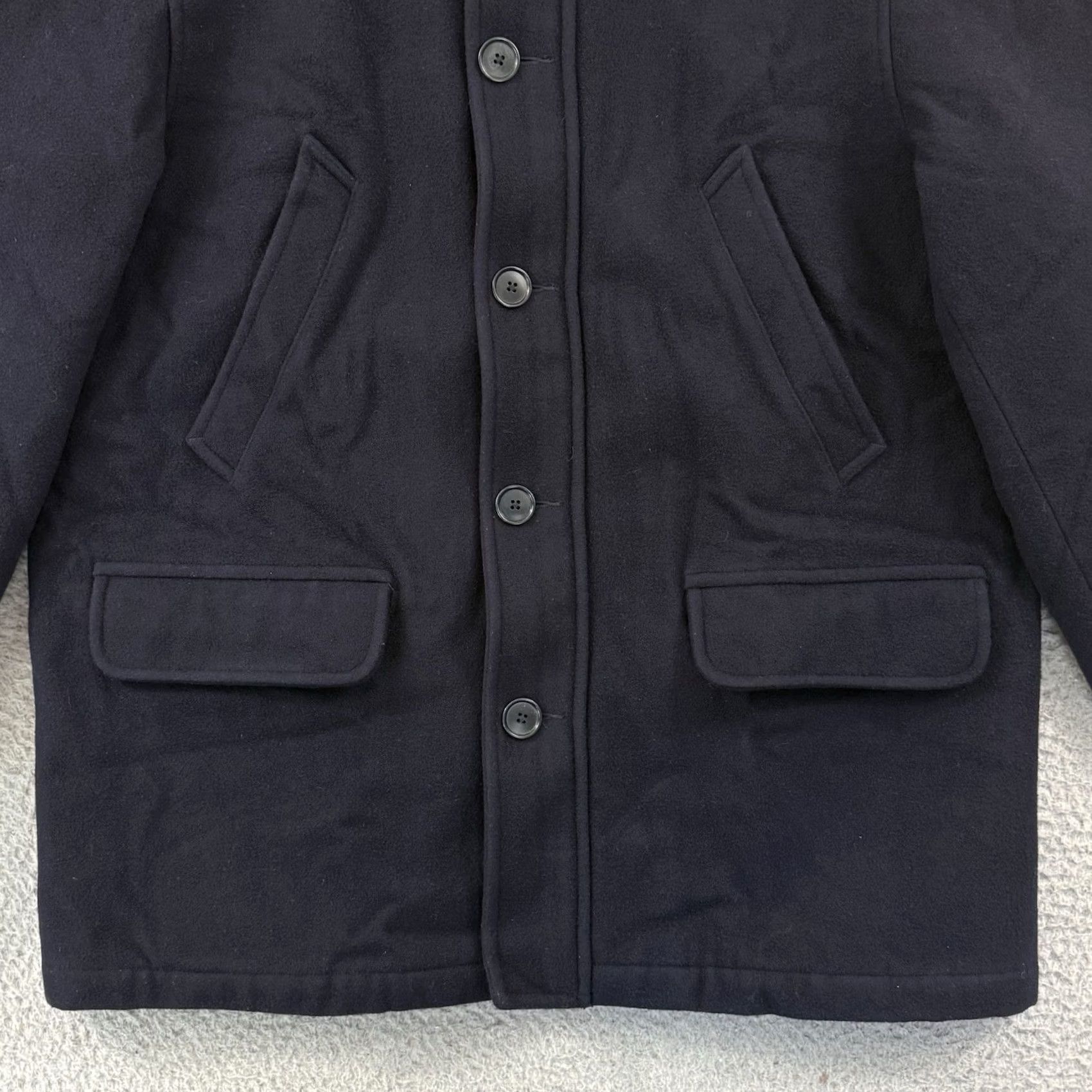 Polo Ralph Lauren VINTAGE Polo Ralph Lauren Pea Coat Mens Medium Wool Zip Button Quilted Jacket Size US M / EU 48-50 / 2 - 2 Thumbnail
