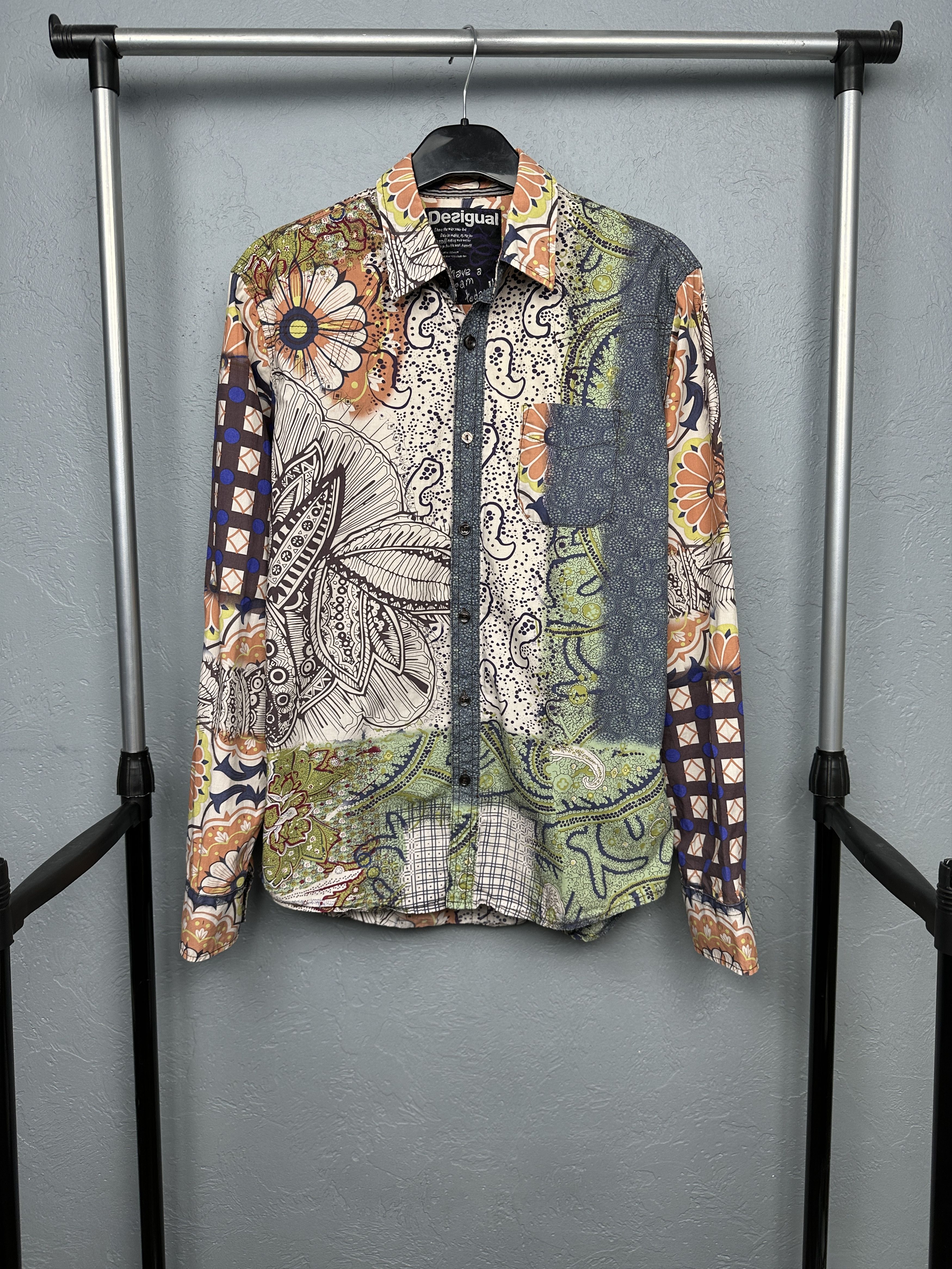 Desigual Desigual Mens Long Sleeve Shirt Size US M / EU 48-50 / 2 - 2 Thumbnail