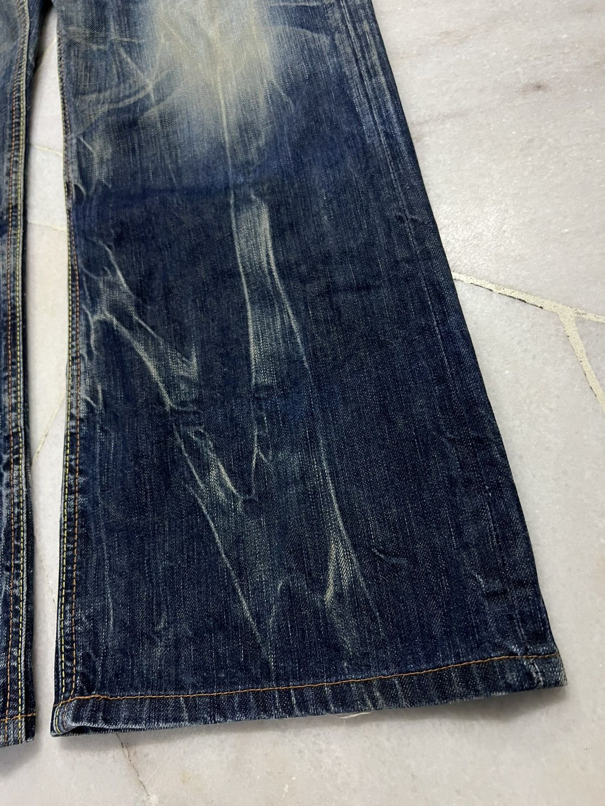 Edwin 💥Flare💥Edwin 503 Blue Trip Claw Mud Wash Jeans Size US 33 - 4 Thumbnail