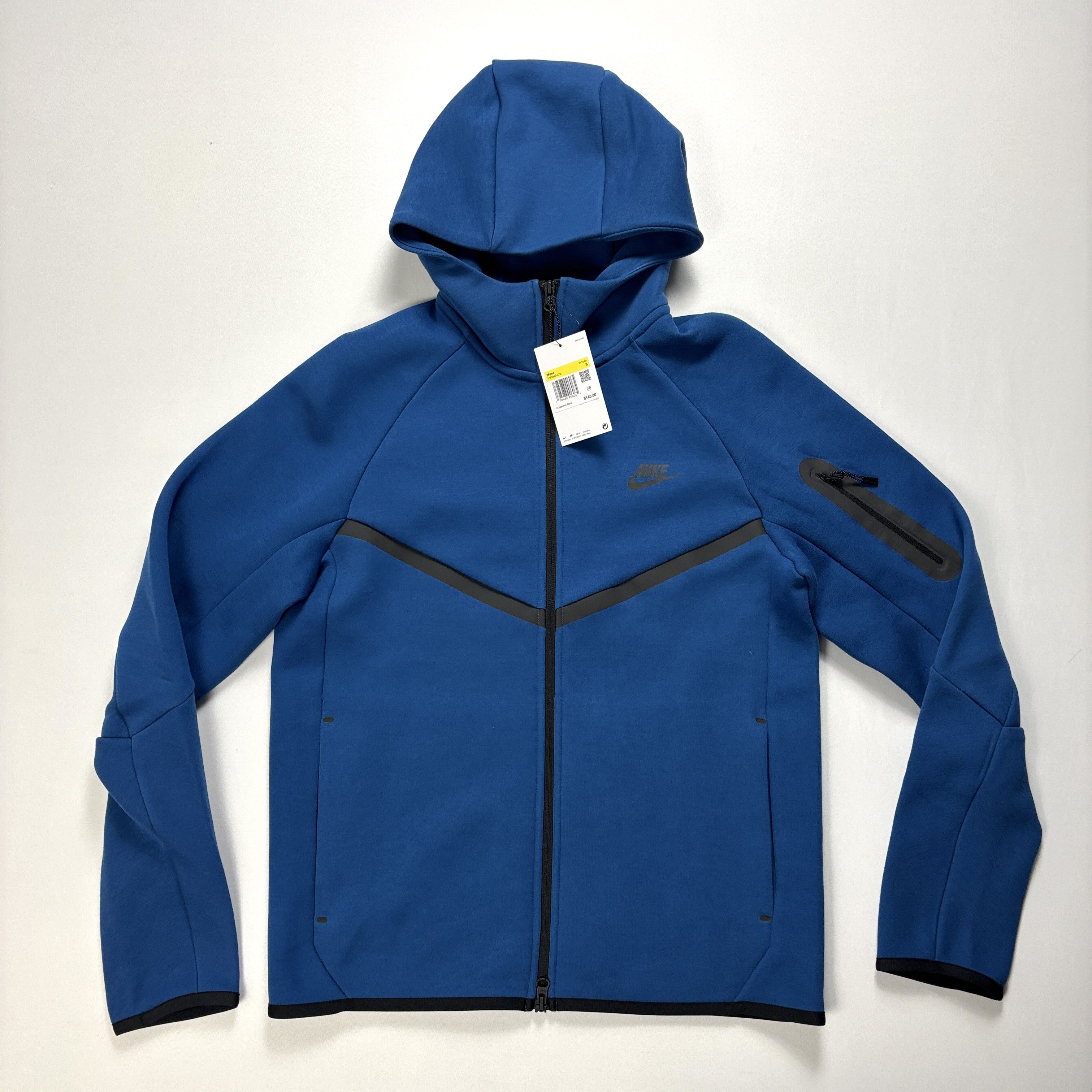 Nike Nike Mens Tech Fleece Zip Up NWT Hoodie Blue Sz S Size US S / EU 44-46 / 1 - 1 Thumbnail