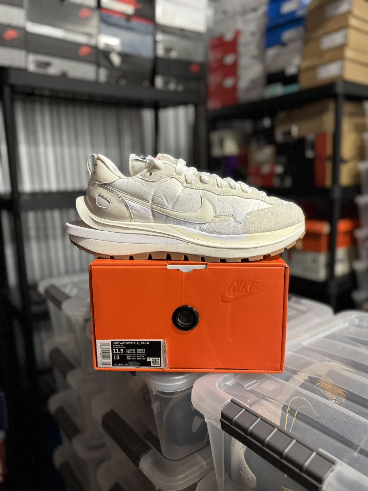 Nike × Sacai Nike x Sacai Vaporwaffle Sail Gum Size 11.5 Size US 11.5 / EU 44-45 - 1 Thumbnail