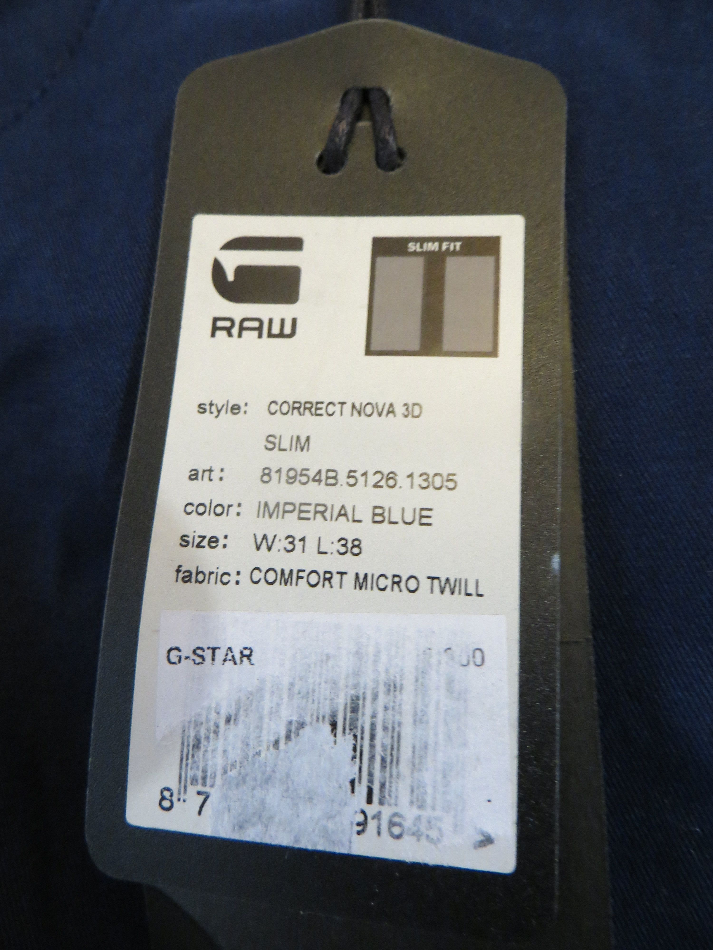 G-Star CORRECT NOVA 3D PANTS 31 X 38 Size US 31 - 3 Thumbnail